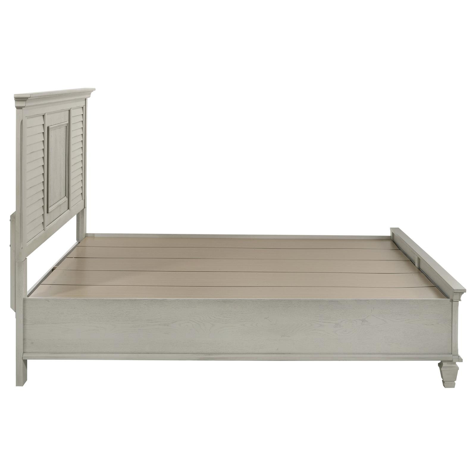Franco Wood Eastern King Storage Panel Bed Distressed White - Image 6