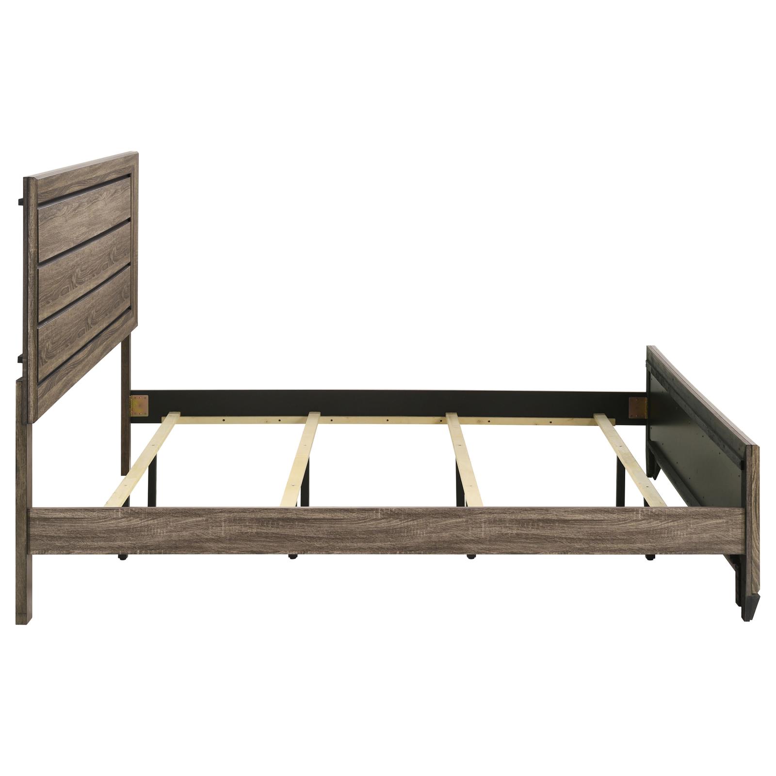 Kauffman Wood Eastern King Panel Bed Washed Taupe - Image 6