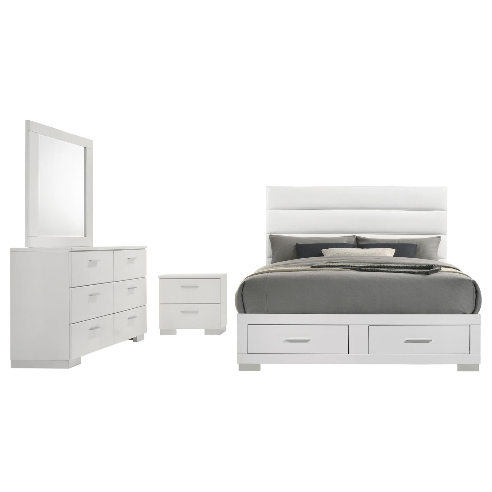 Felicity Platform Bedroom Set White - Image 2