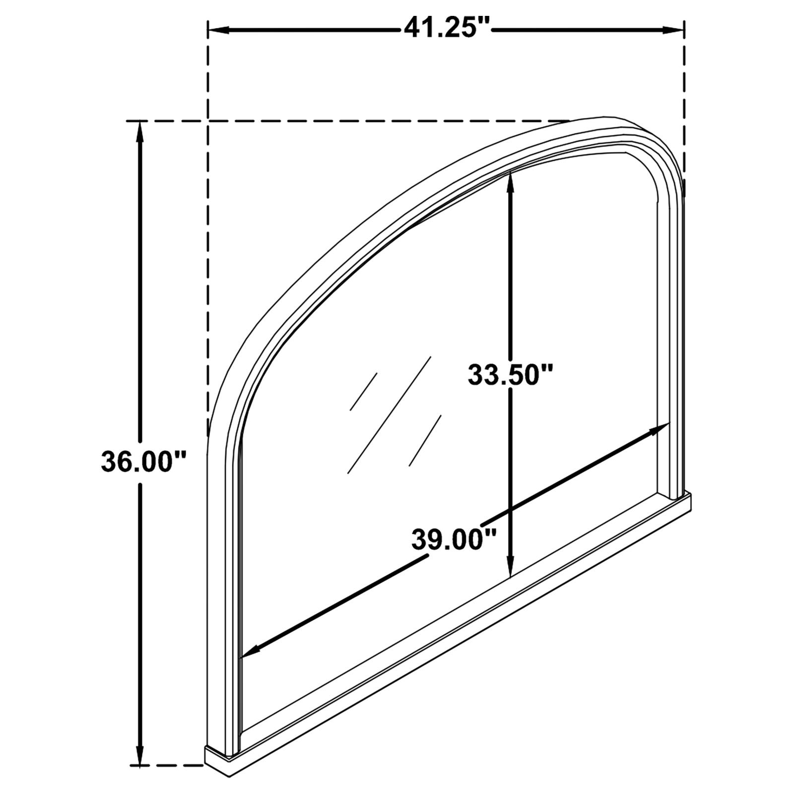 Lucaire Arched Dresser Mirror Sandstone - Image 5
