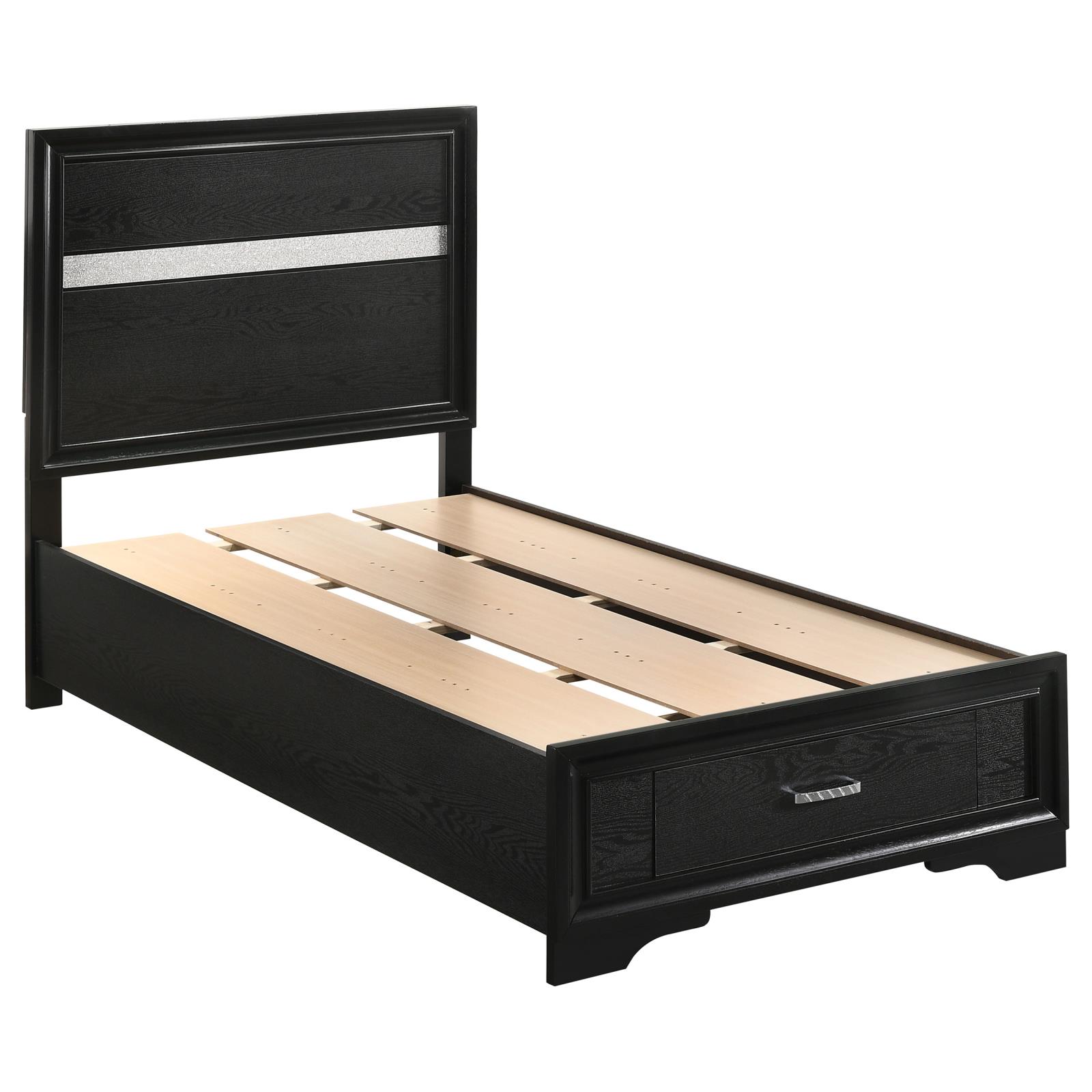 Miranda 51-inch Wood Twin Storage Panel Bed - Image 13