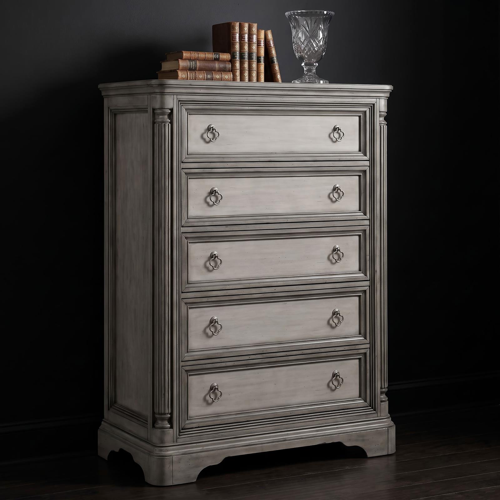 Cresswell 5-drawer Chest of Drawers Weathered Taupe - Image 2