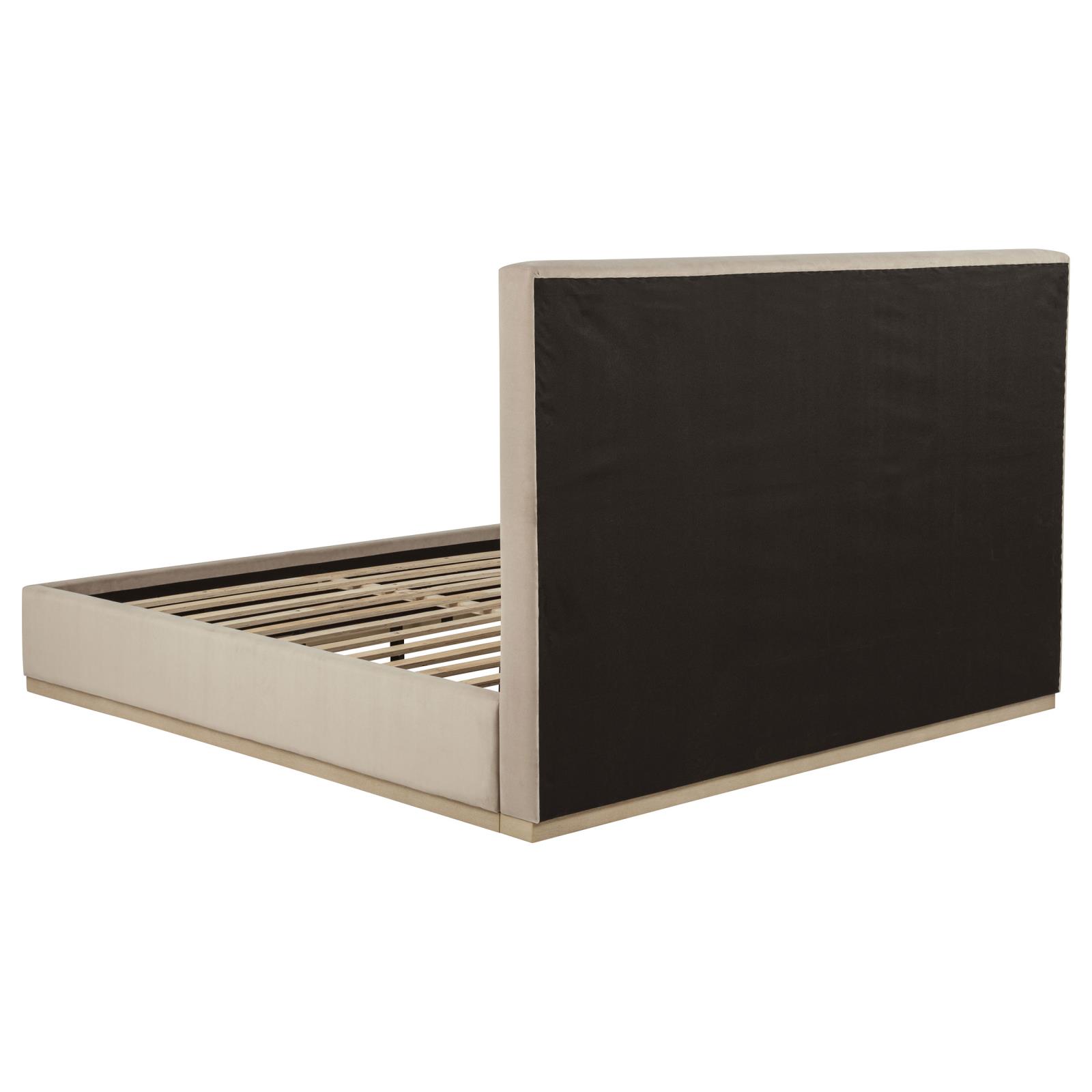 Knox Eastern King Fabric Upholstered Platform Bed Khaki - Image 5