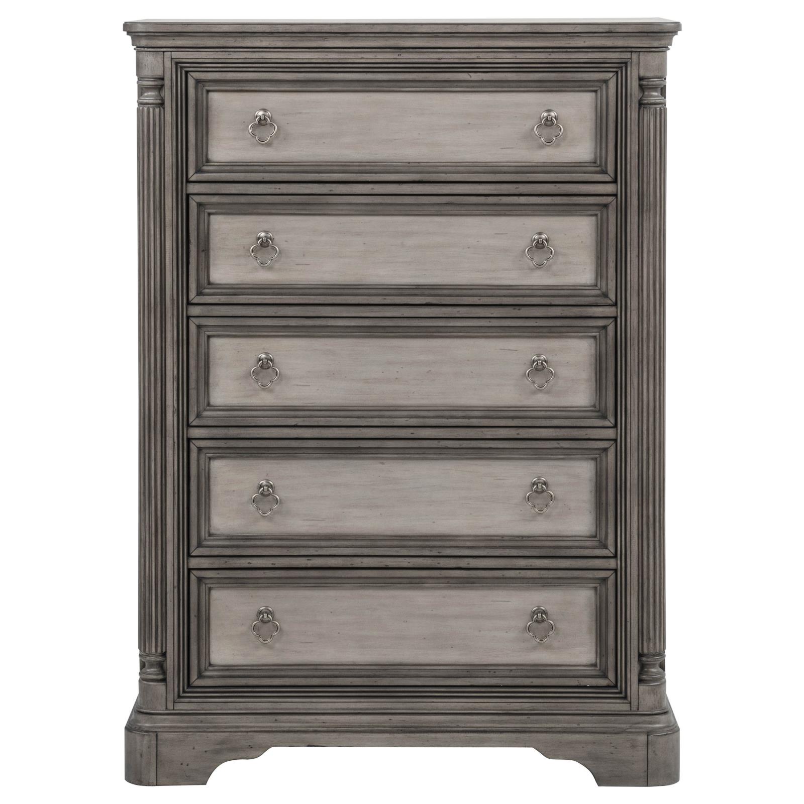 Cresswell 5-drawer Chest of Drawers Weathered Taupe - Image 3