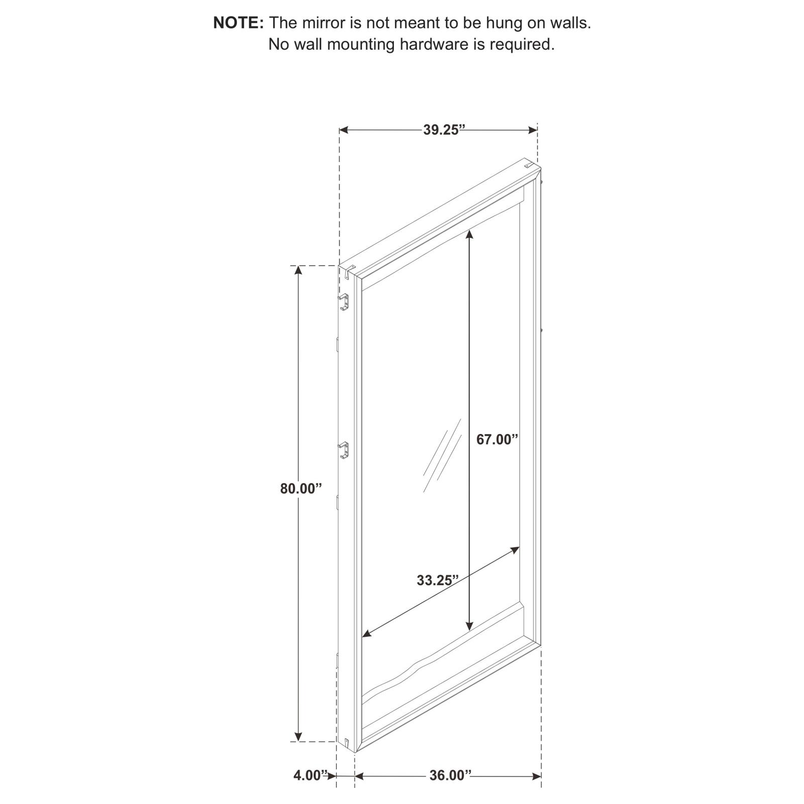 Stillwater Full-Length Floor Mirror Weathered Oak - Image 6