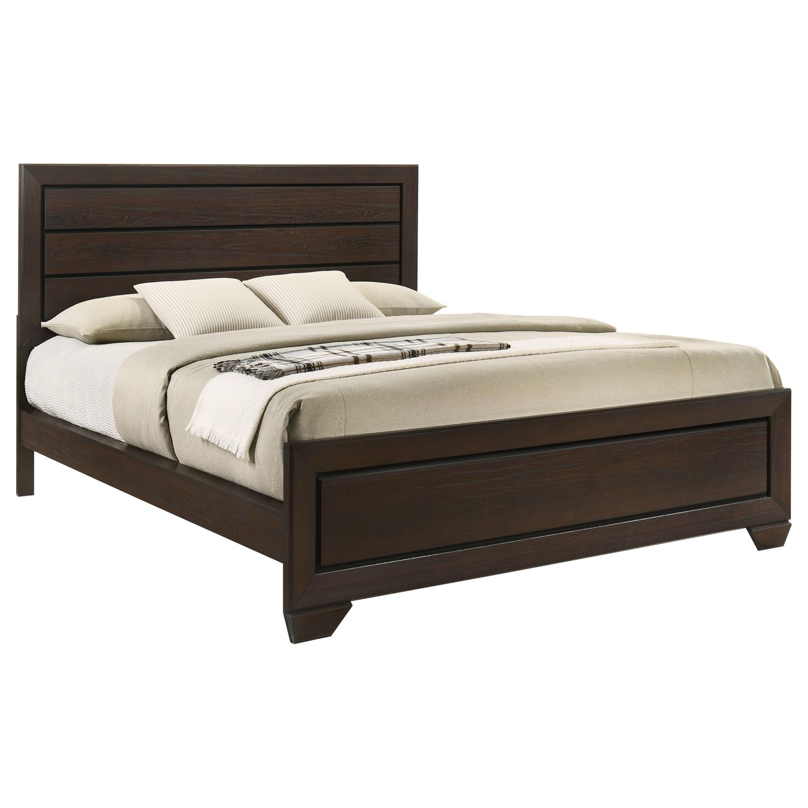 Kauffman Wood California King Panel Bed Dark Cocoa - Image 3