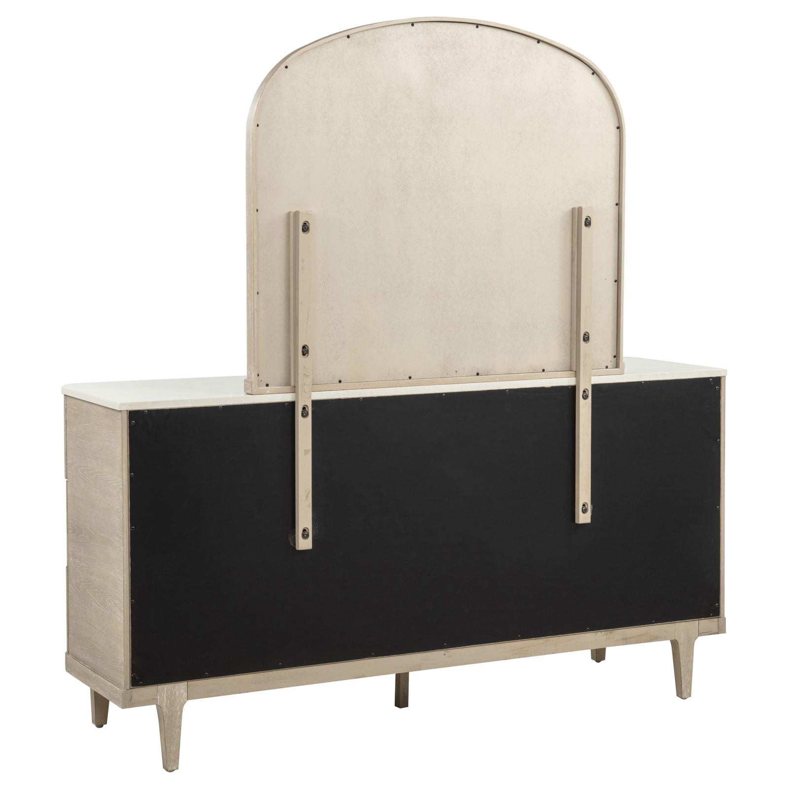 Lucaire 6-drawer Dresser Cabinet with Mirror Sandstone - Image 6