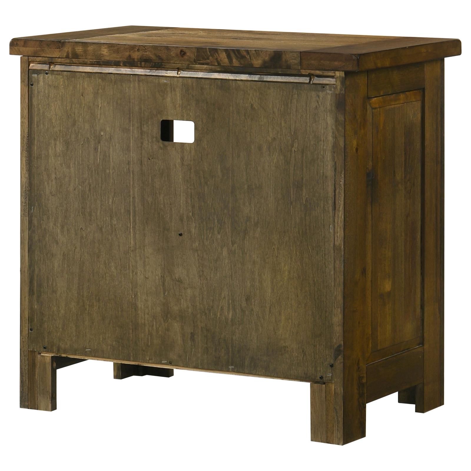 Doherty 1-drawer Nightstand Bedside Table Rustic Brown - Image 8