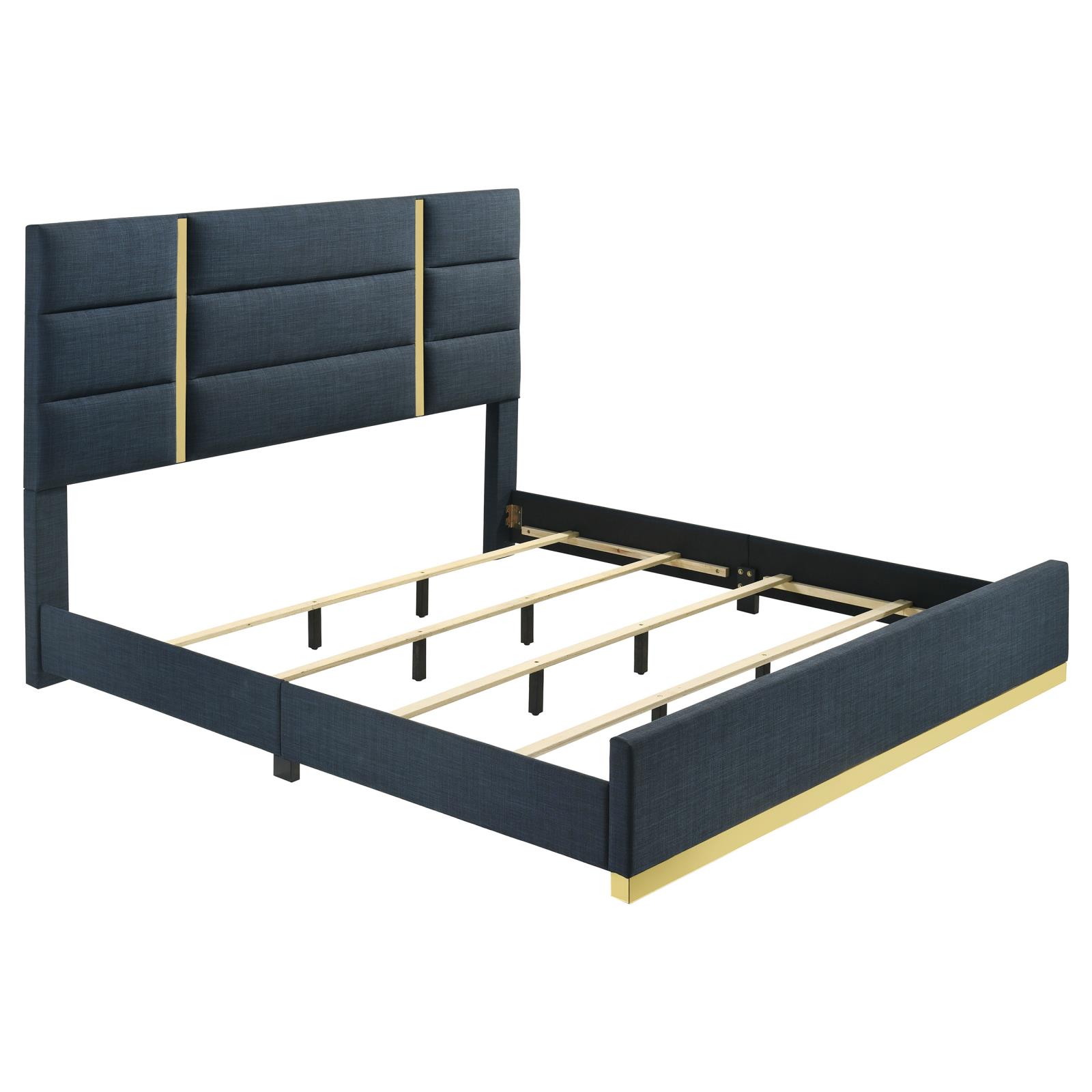 Ines 56-inch Fabric Upholstered Eastern King Panel Bed - Image 11