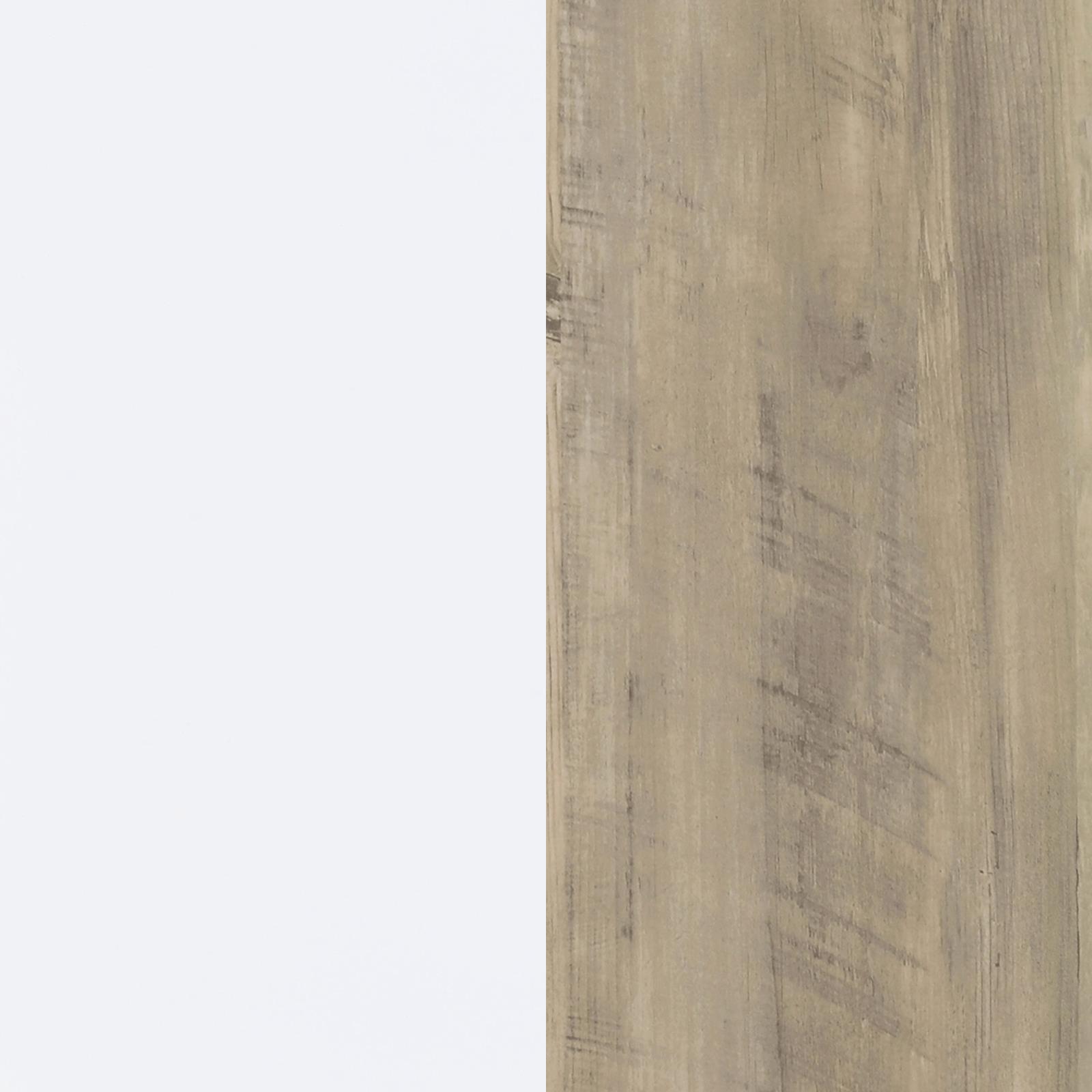 Dalton 65-inch 6-shelf Bookcase White and Distressed Pine - Image 11