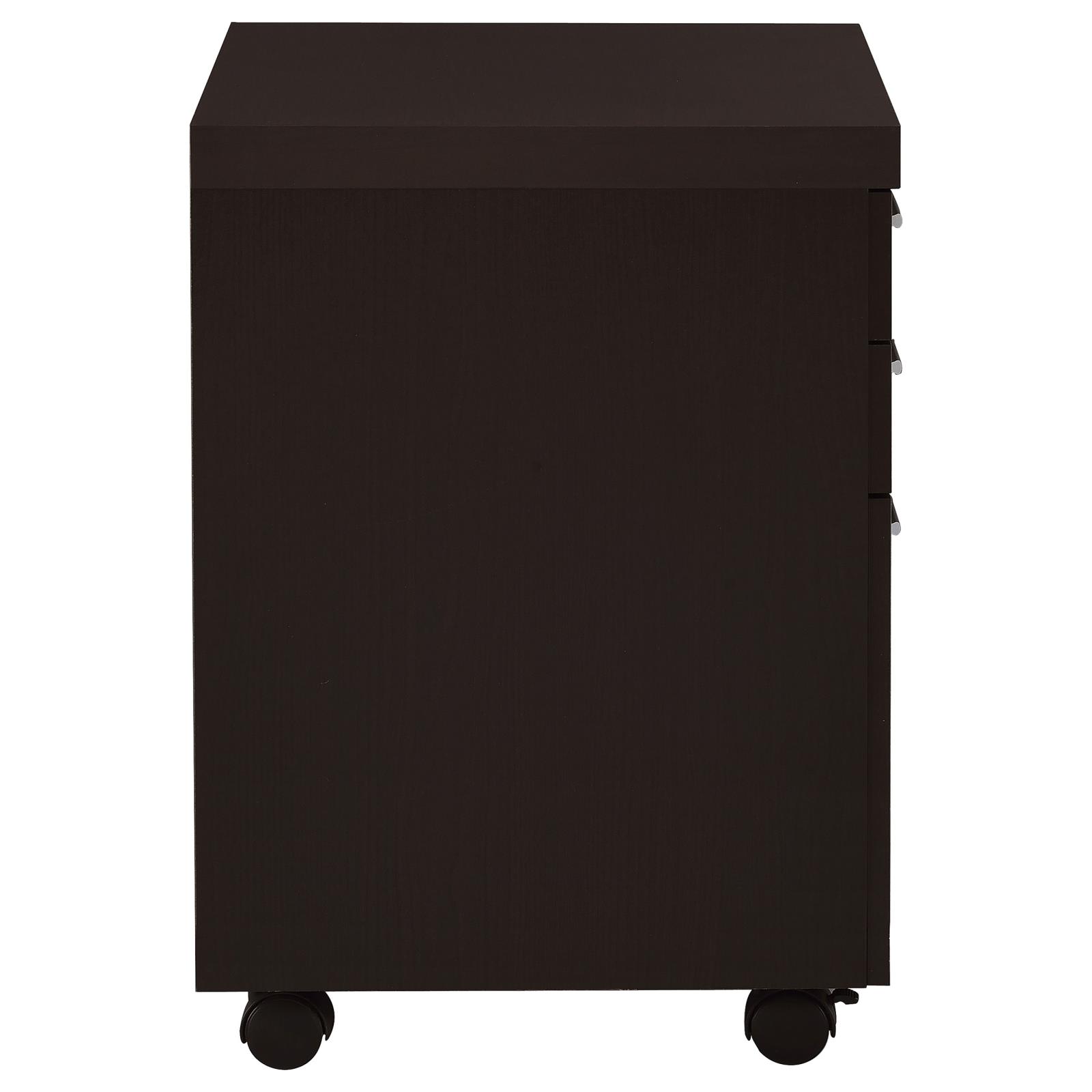 Skylar 3-drawer Home Office Mobile File Cabinet Cappuccino - Image 10