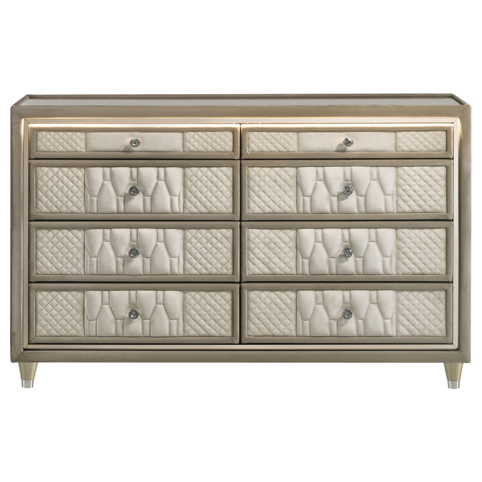 Lorient 8-drawer LED Bedroom Dresser Cabinet - Image 3