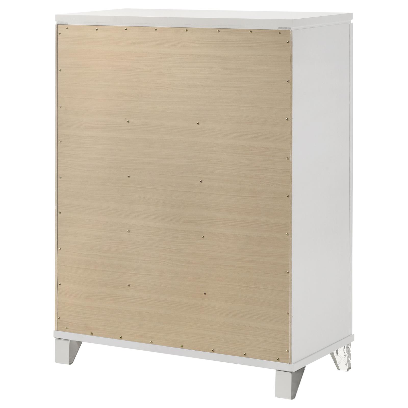 Marmore 5-drawer Bedroom Chest of Drawers White - Image 8