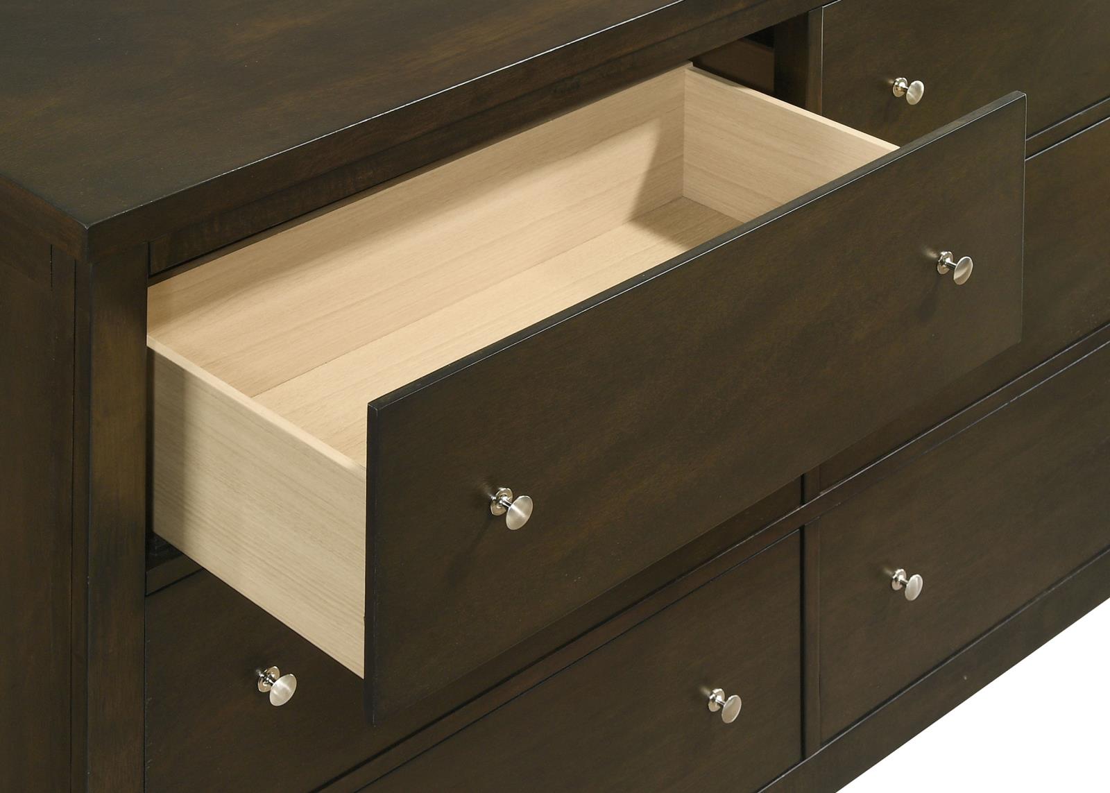 Wilkes Transitional 6-Drawer Dresser with Metal Knobs Dark Cocoa - Image 10