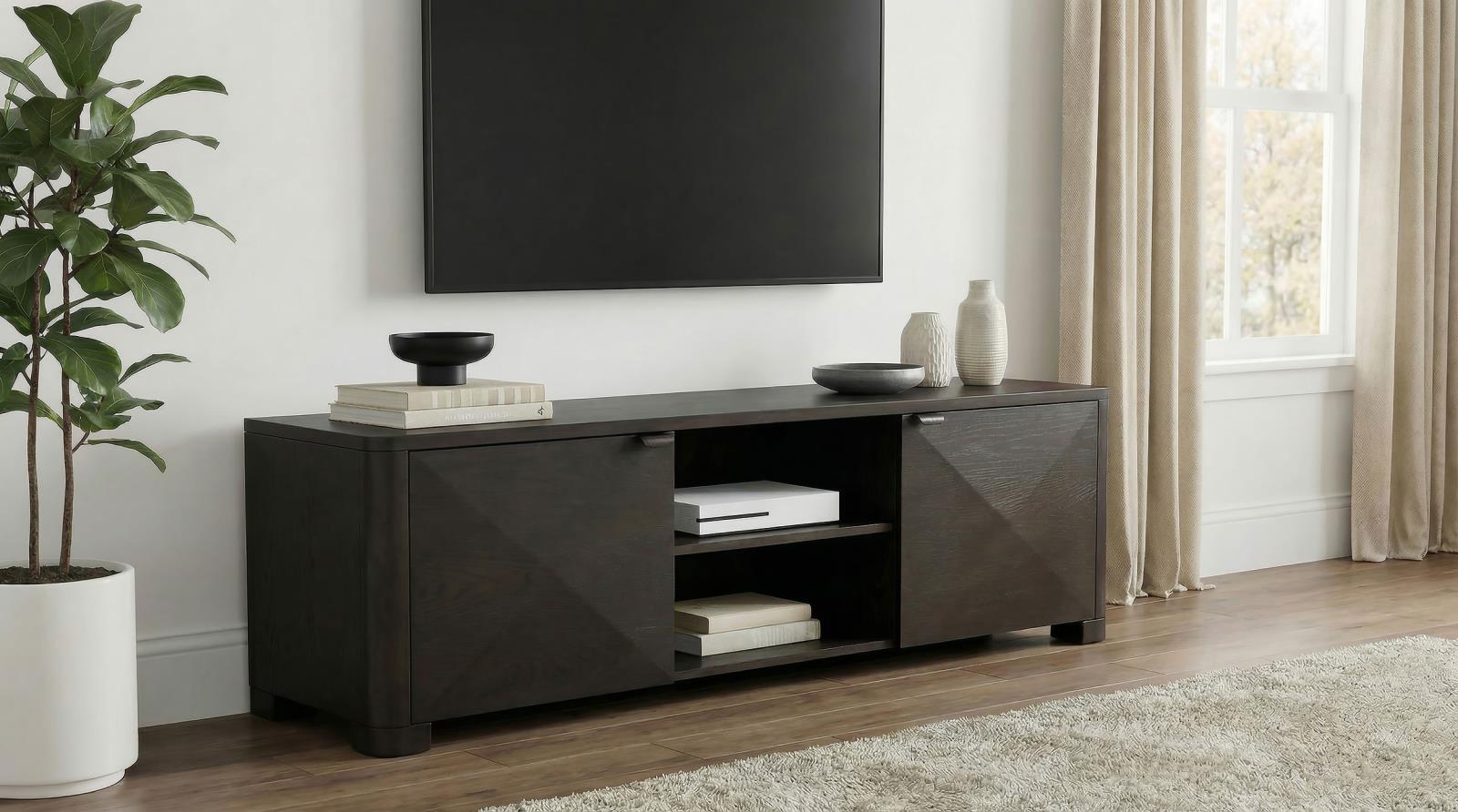 Marcelo 71-inch TV Stand Media Console Coffee - Image 2