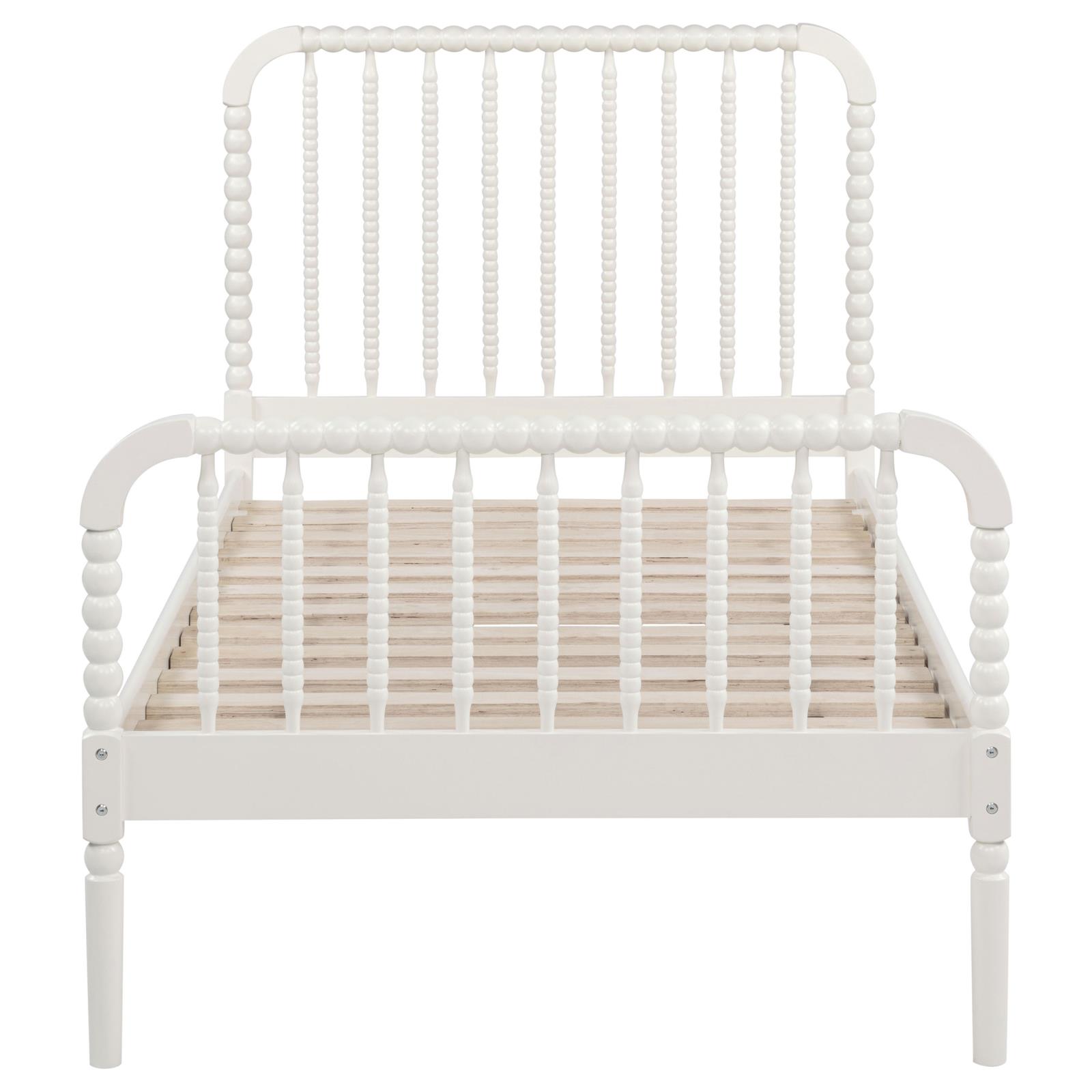 Jones Wood Twin Open Frame Bed White - Image 4
