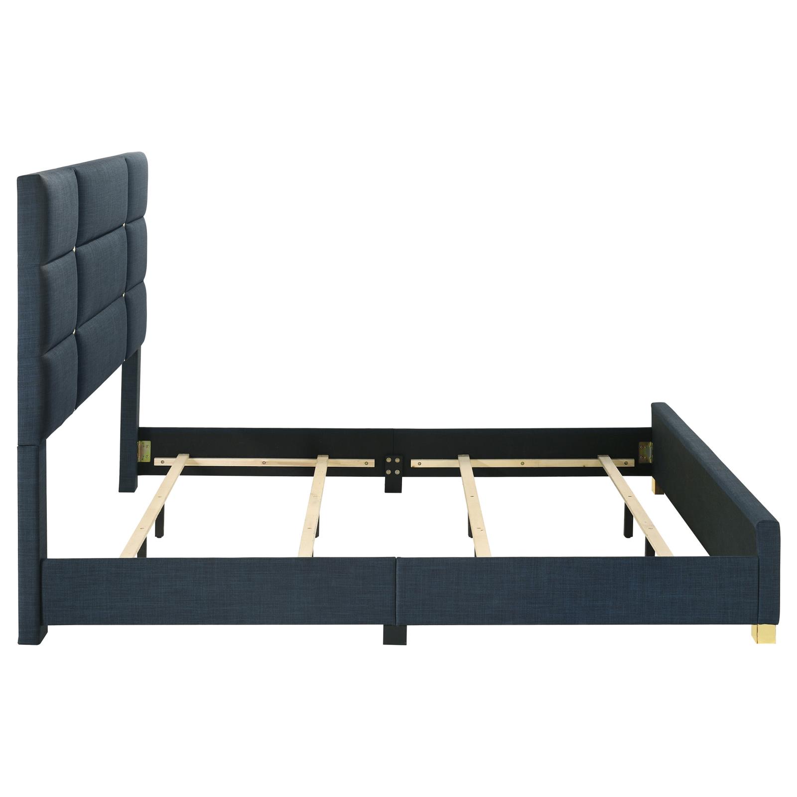 Ines 56-inch Fabric Upholstered Eastern King Panel Bed - Image 16