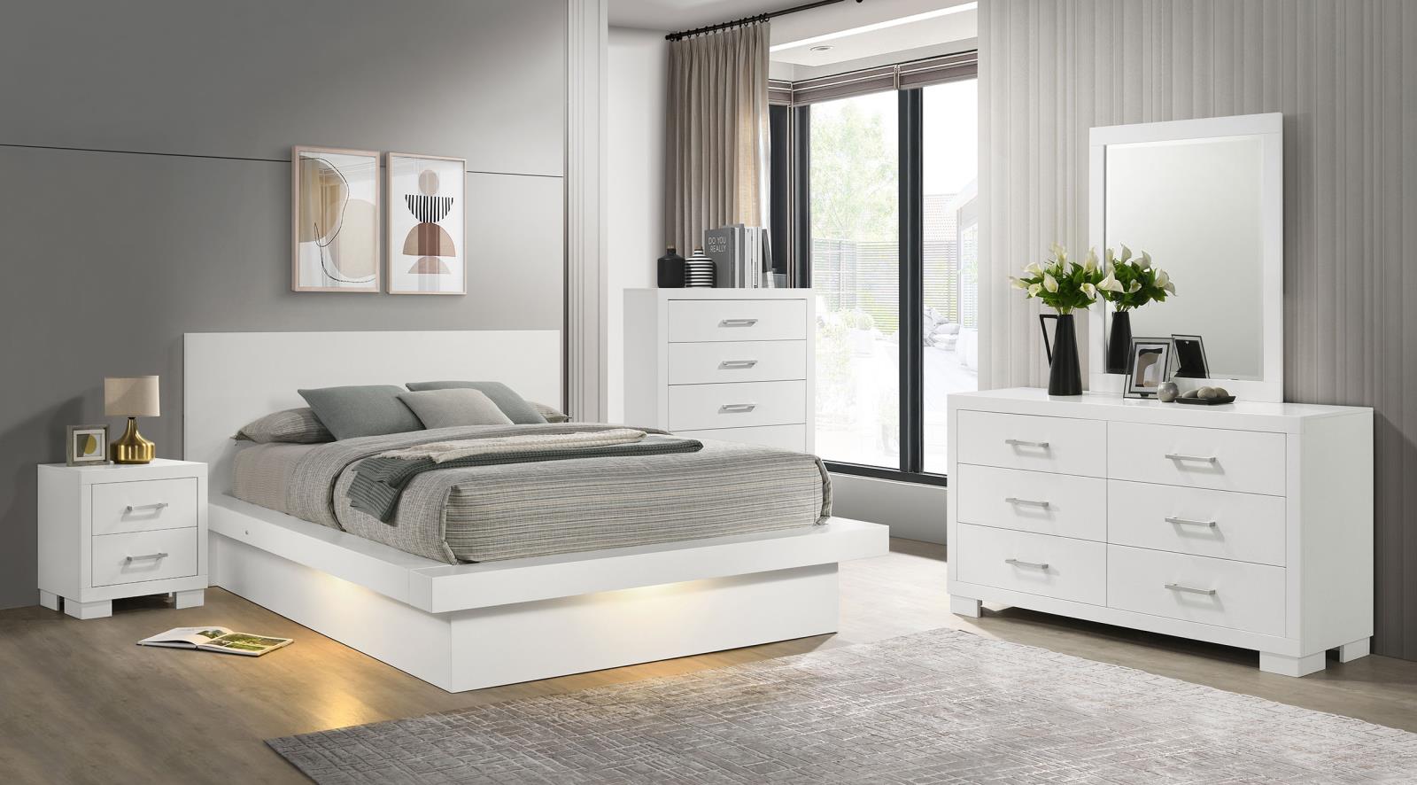 Jessica LED Bedroom Set Snow White - Image 18