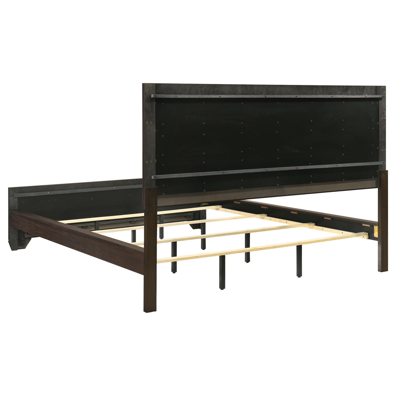 Kauffman Wood California King Panel Bed Dark Cocoa - Image 5