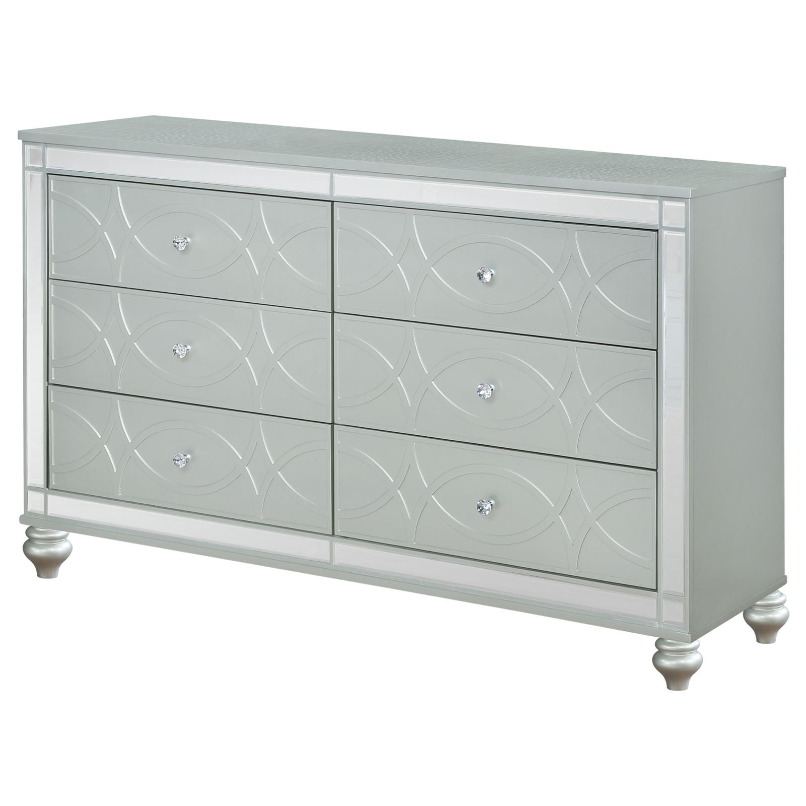 Gunnison 6-drawer Dresser Silver Metallic - Image 4
