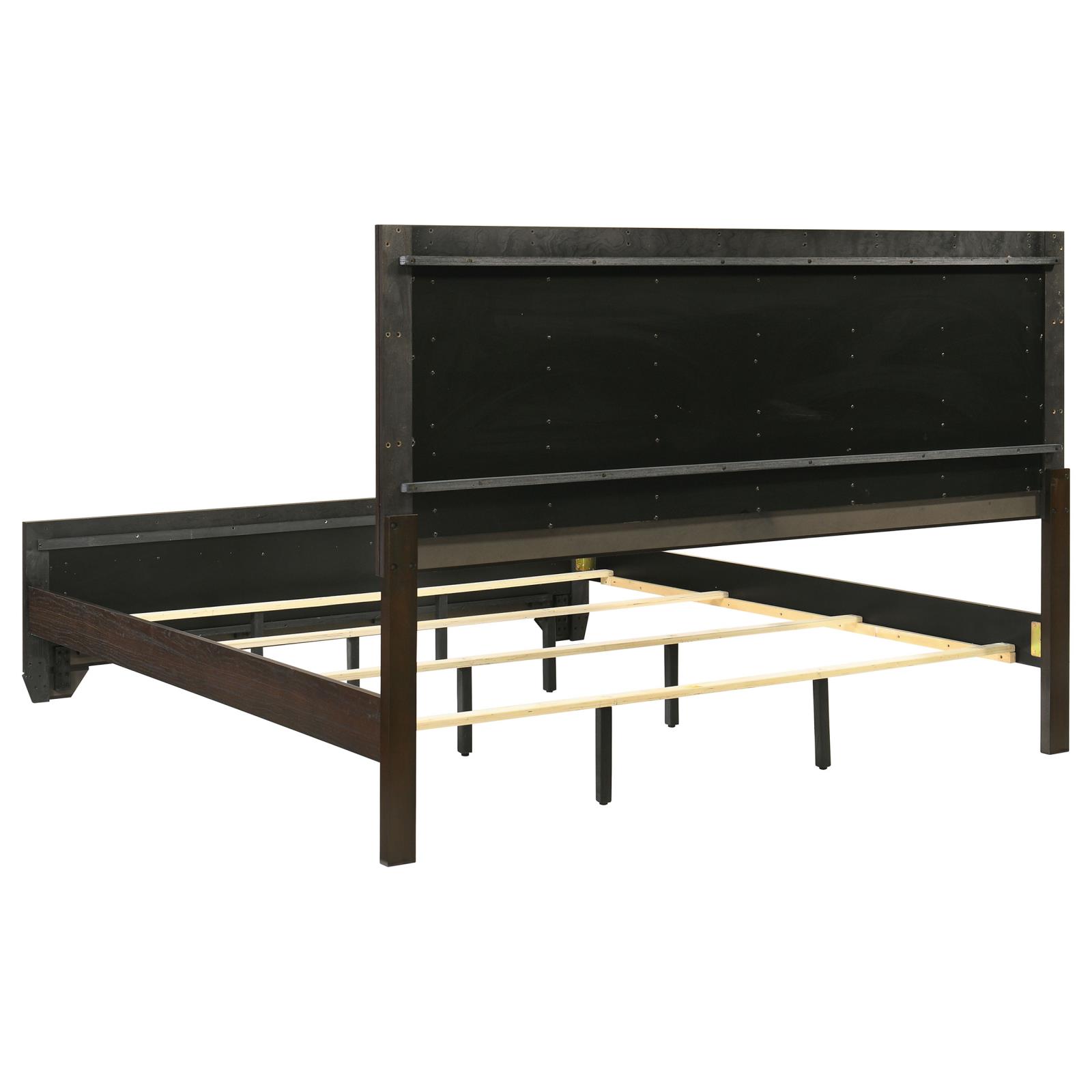 Kauffman Wood Eastern King Panel Bed Dark Cocoa - Image 5
