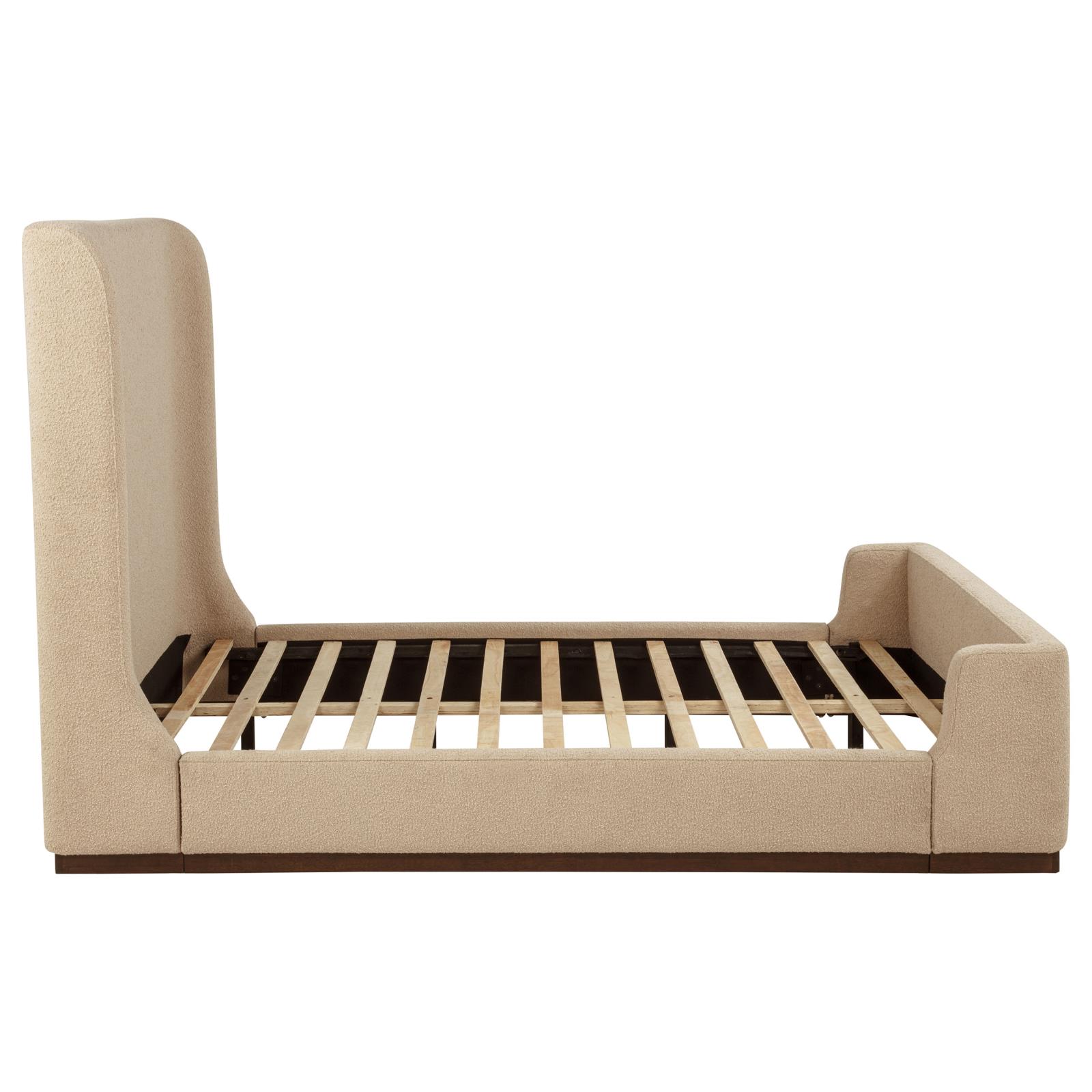 Nala Queen Fabric Upholstered Platform Bed Tan - Image 6