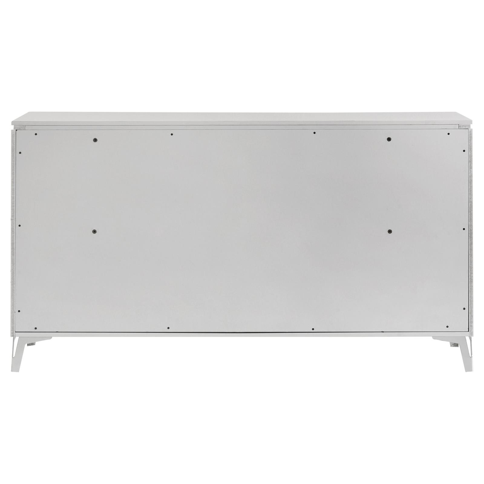 Cassia 6-drawer Bedroom Dresser Cabinet White High Gloss - Image 5