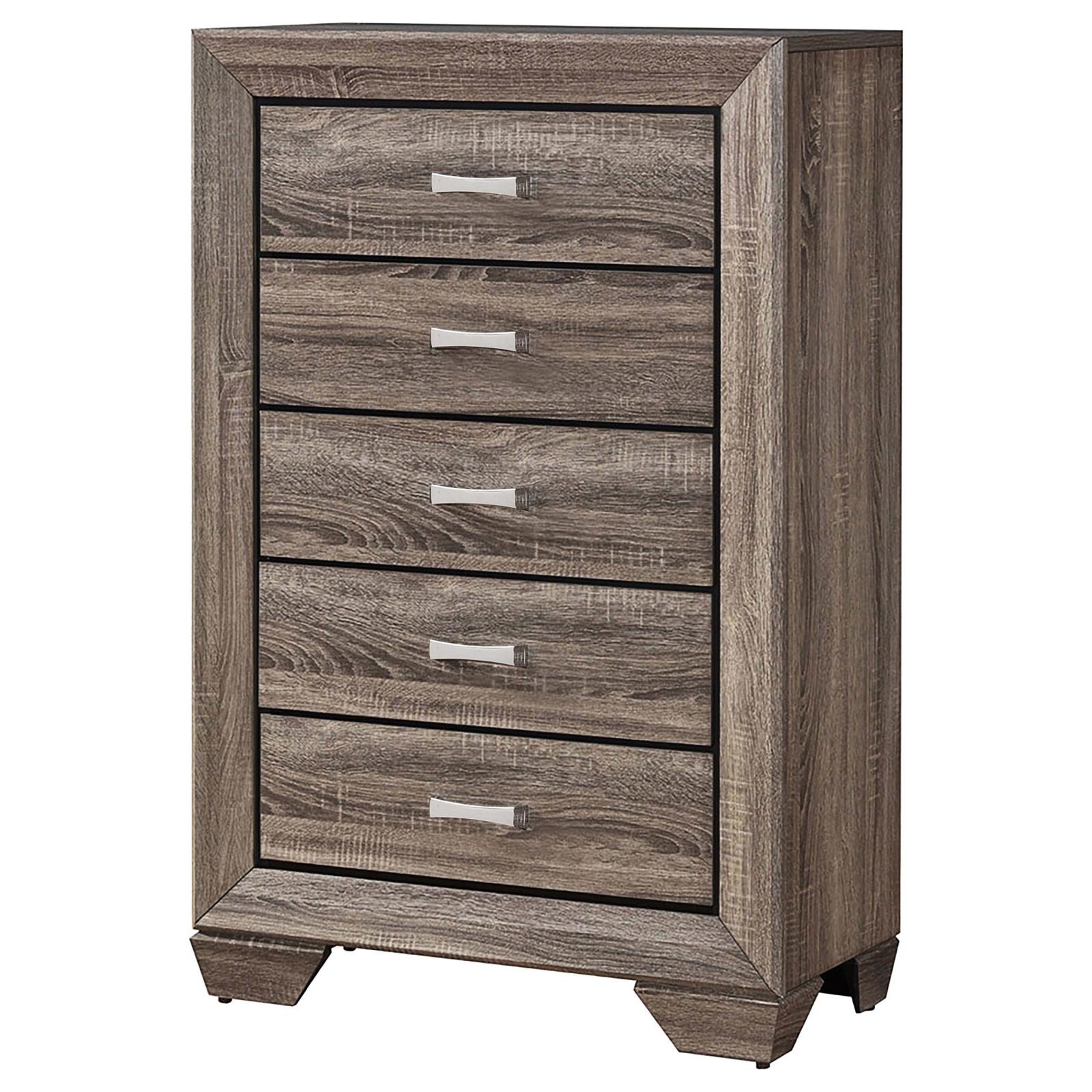 Kauffman 5-drawer Bedroom Chest Washed Taupe - Image 4
