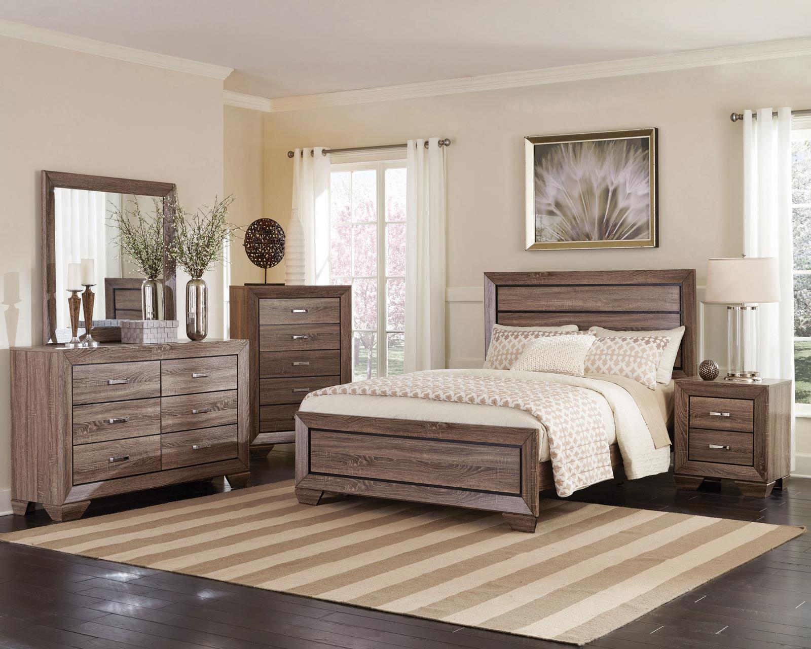 Kauffman Bedroom Set Washed Taupe - Image 17