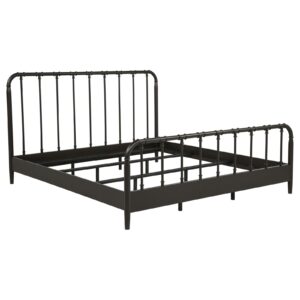 Rocco All Wood Water Pipe Open Frame Eastern King Bed Dark Bronze
