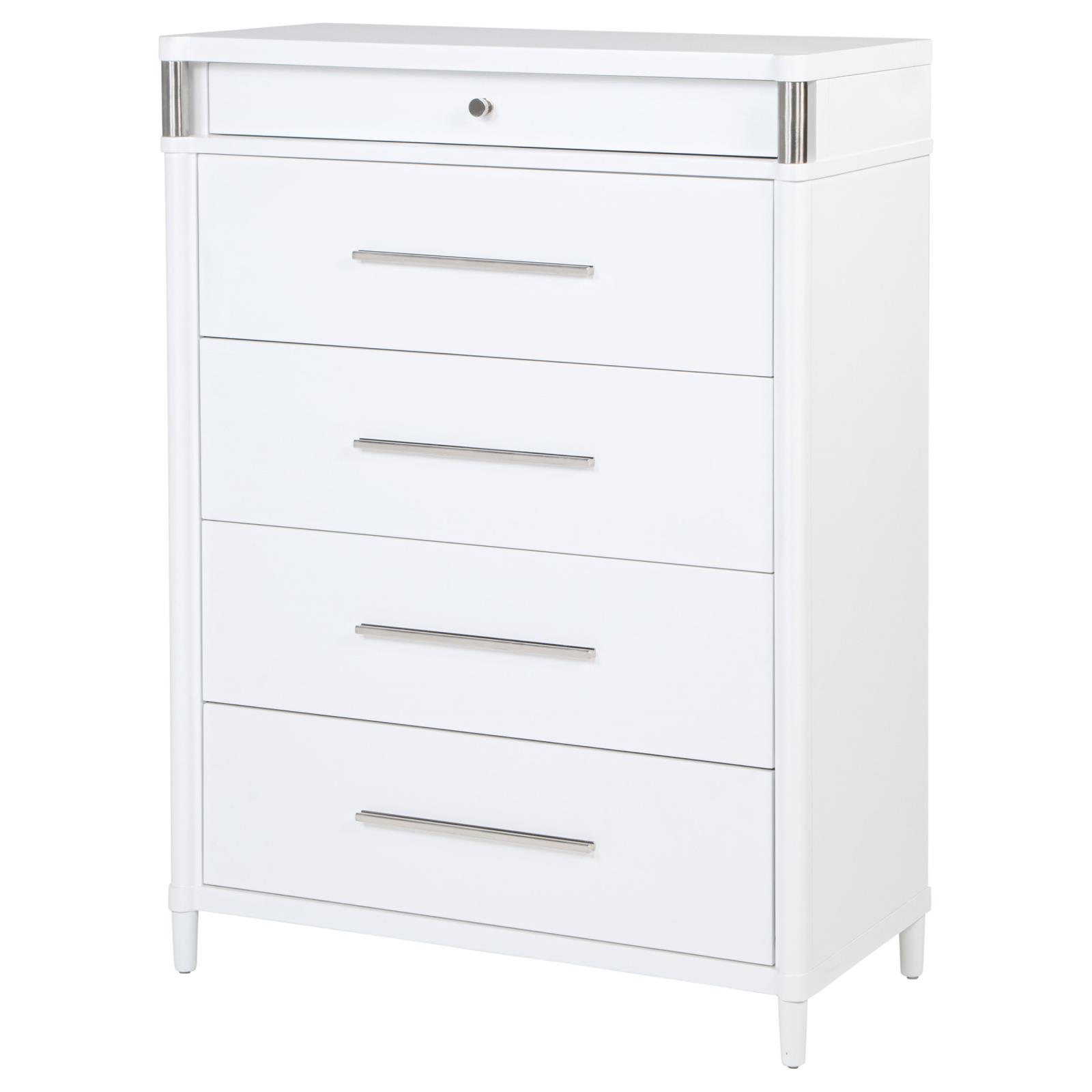 Gracemont 5-drawer Bedroom Chest of Drawers White - Image 4