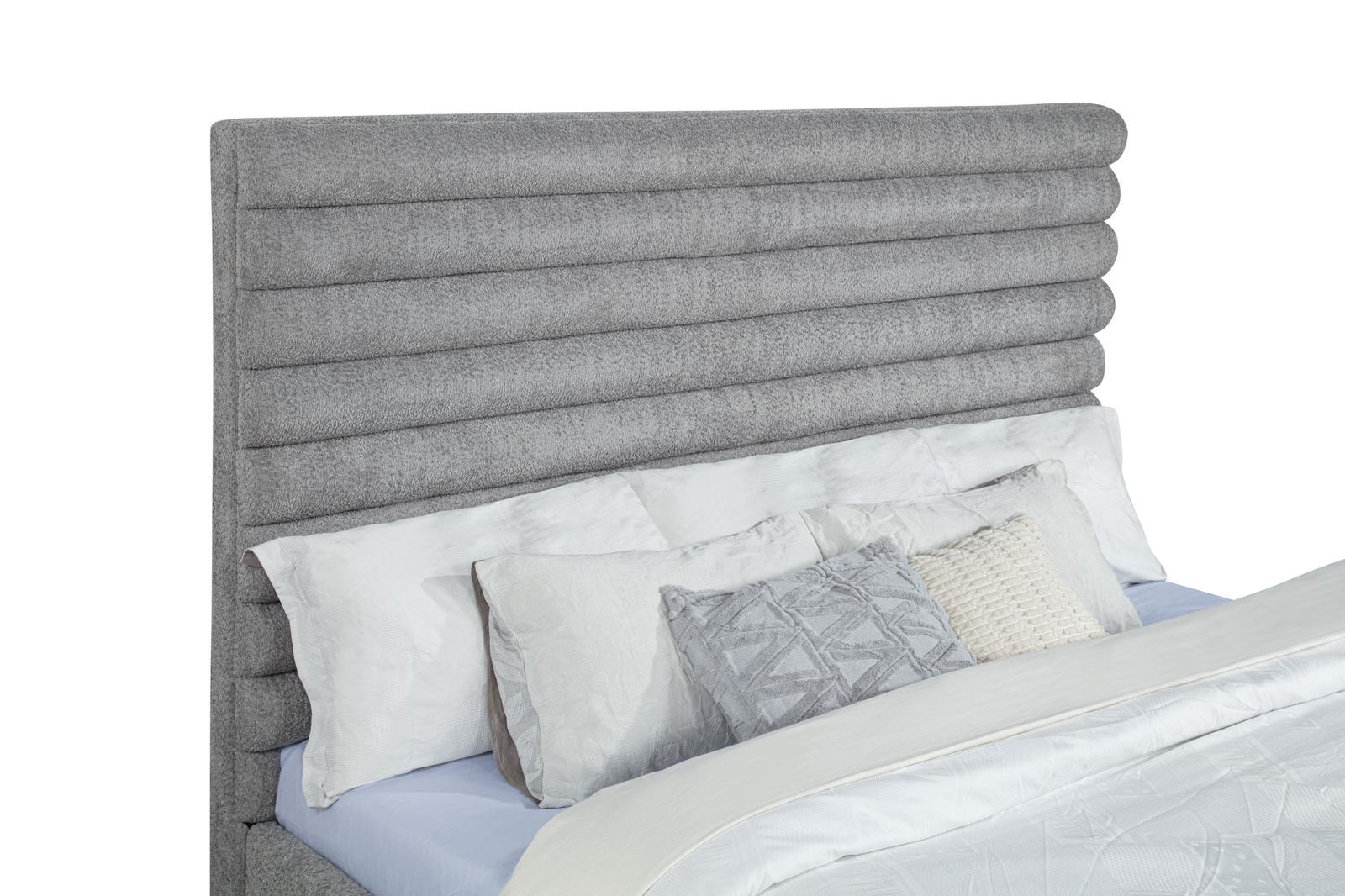 Patricia 58-inch Boucle Upholstered Eastern King Bed Grey - Image 7