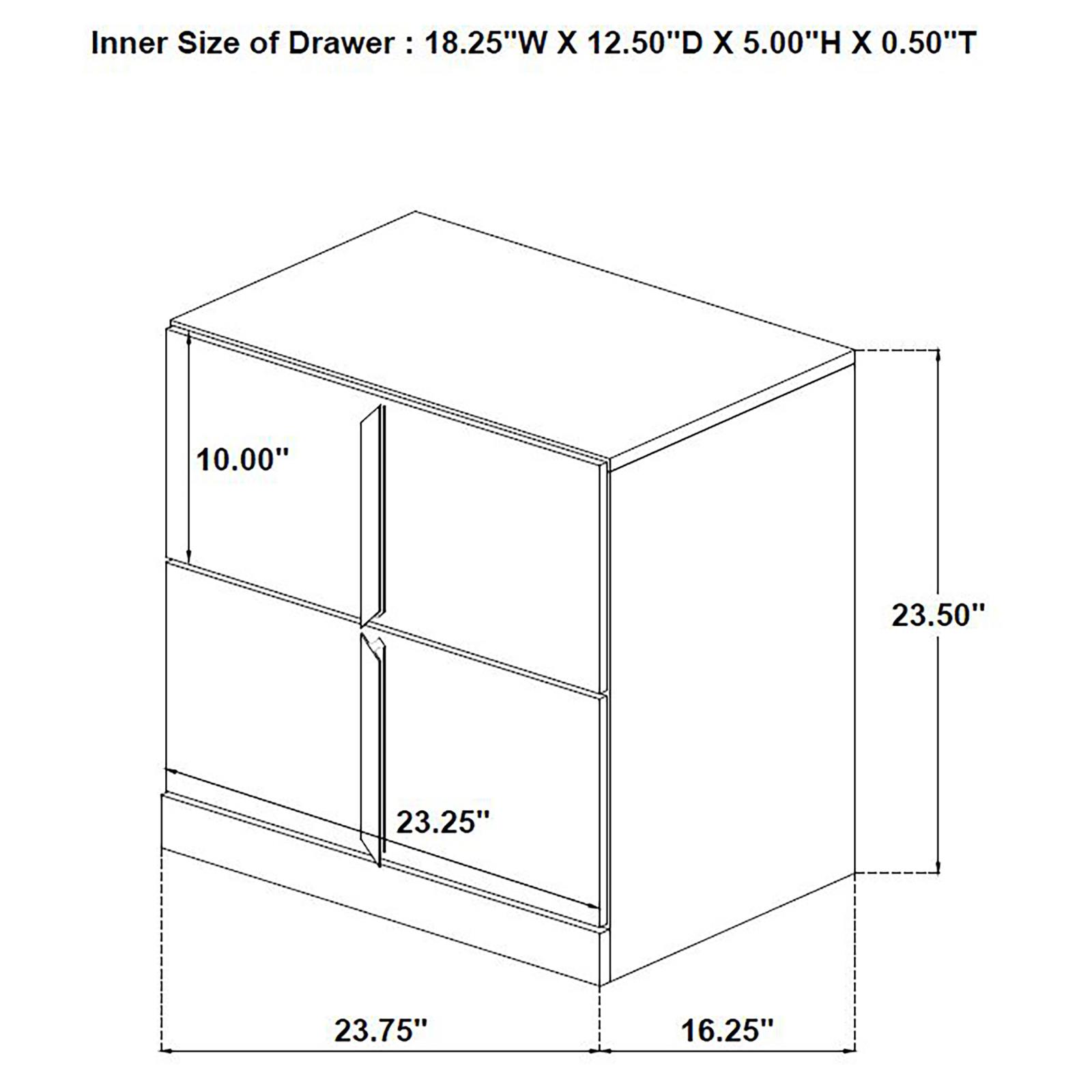 Ines Bedroom Set Navy and White High Gloss - Image 16