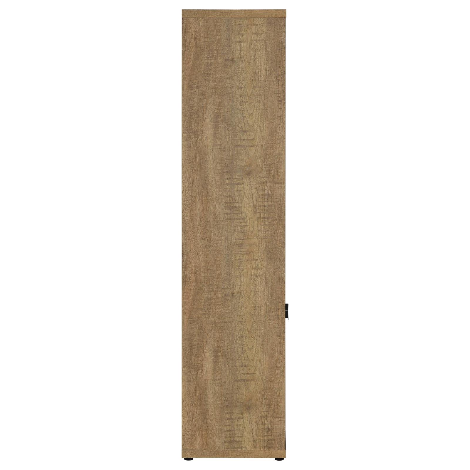 Tabby Farmhouse Media Tower with Adjustable Shelf and 2-Door Storage Mango - Image 8