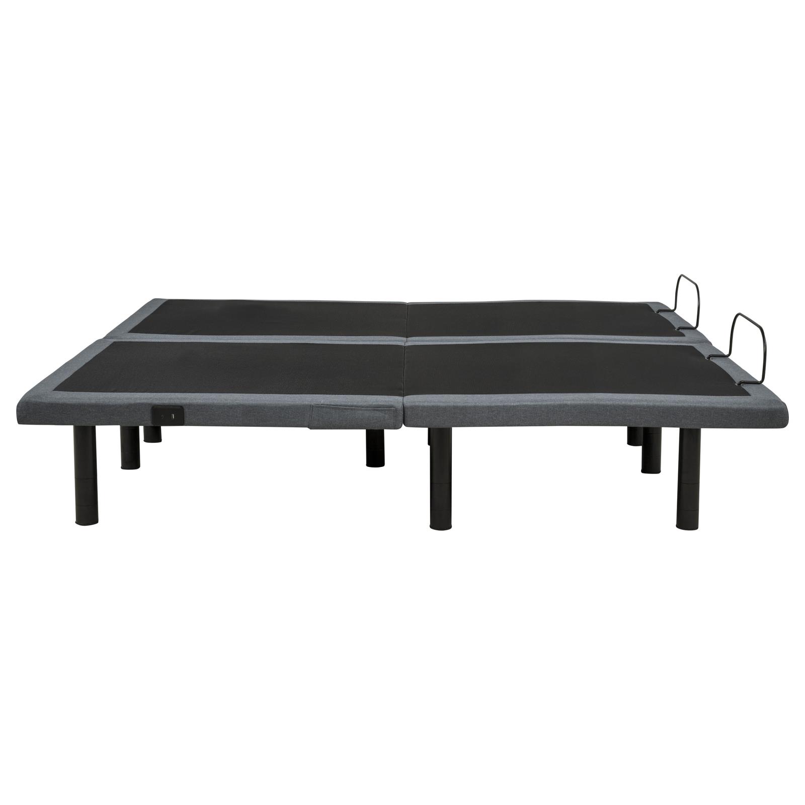 Weston Split Eastern King Massage Adjustable Bed Base in Black and Grey - Image 4
