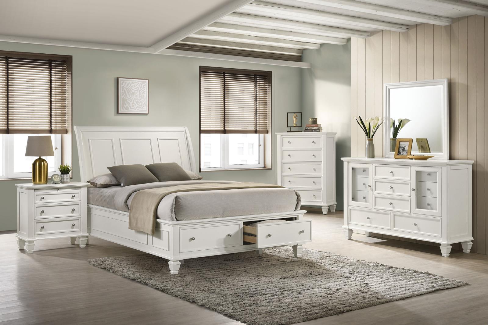 Sandy Beach Bedroom Set Cream White - Image 18