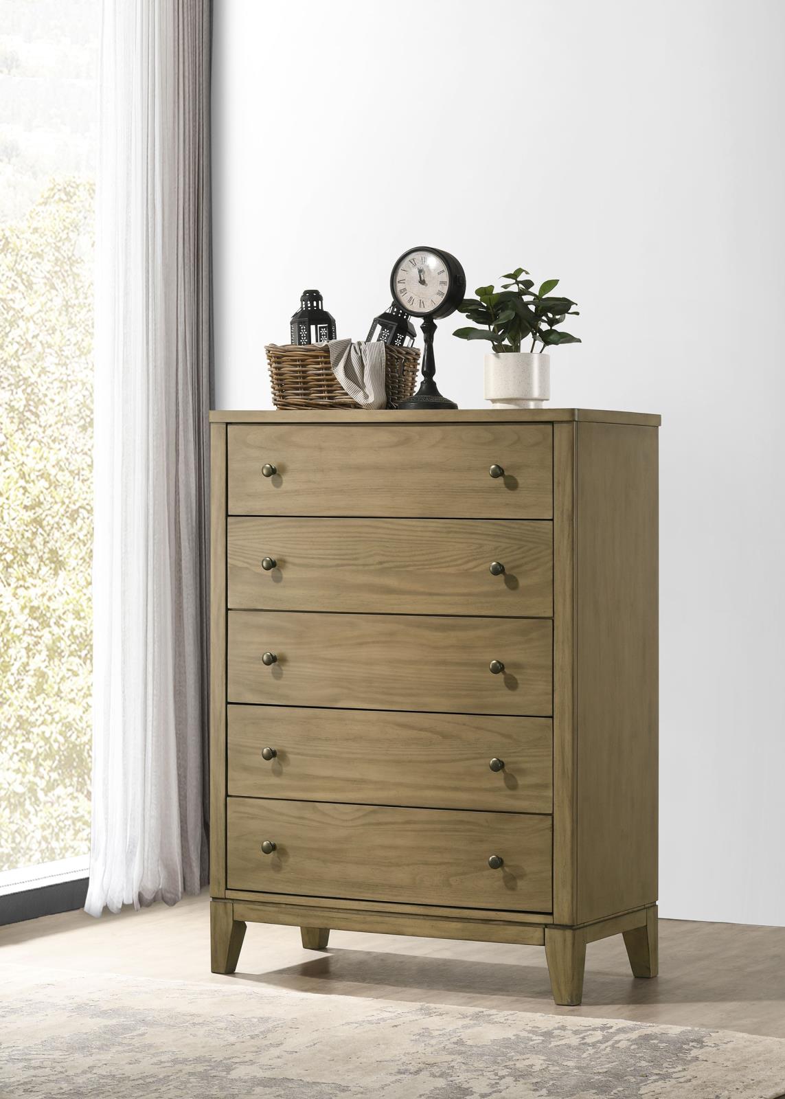 Granada 5-drawer Bedroom Chest of Drawers Natural Pine - Image 2