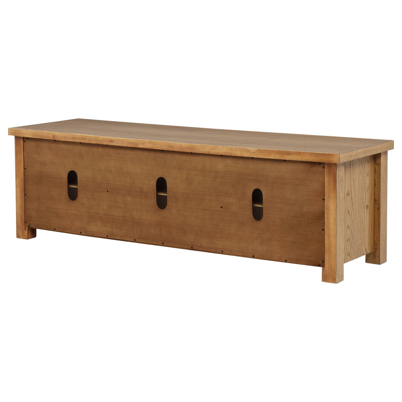 Beasley 2-Door 71-Inch Wood TV Stand Media Console Golden Oak - Image 10