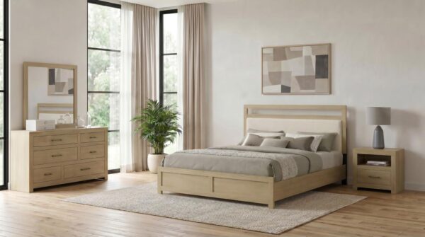 Hendricks Bedroom Set Light Oak