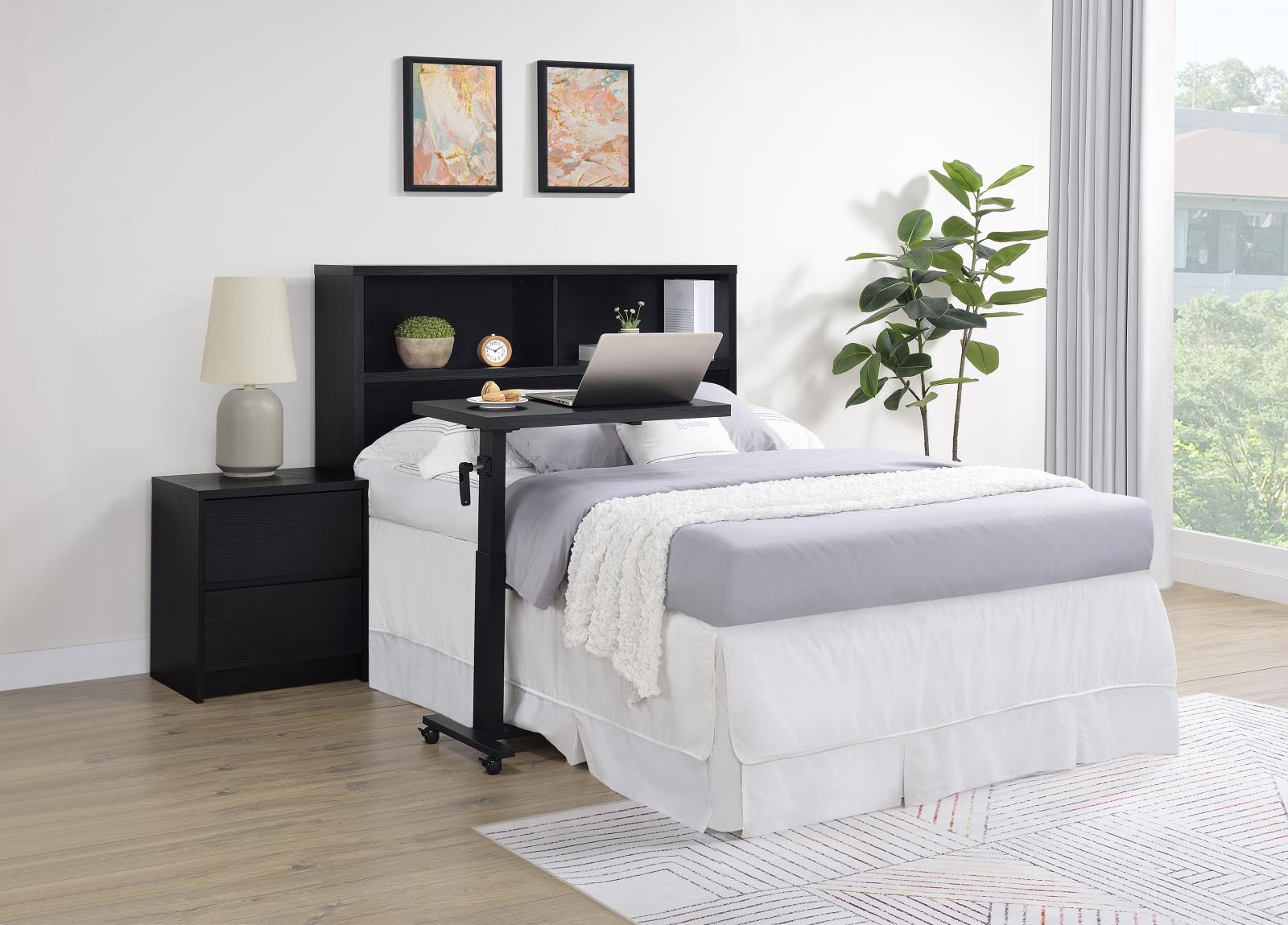 Westpark 49-inch Full Bookcase Headboard Black - Image 9