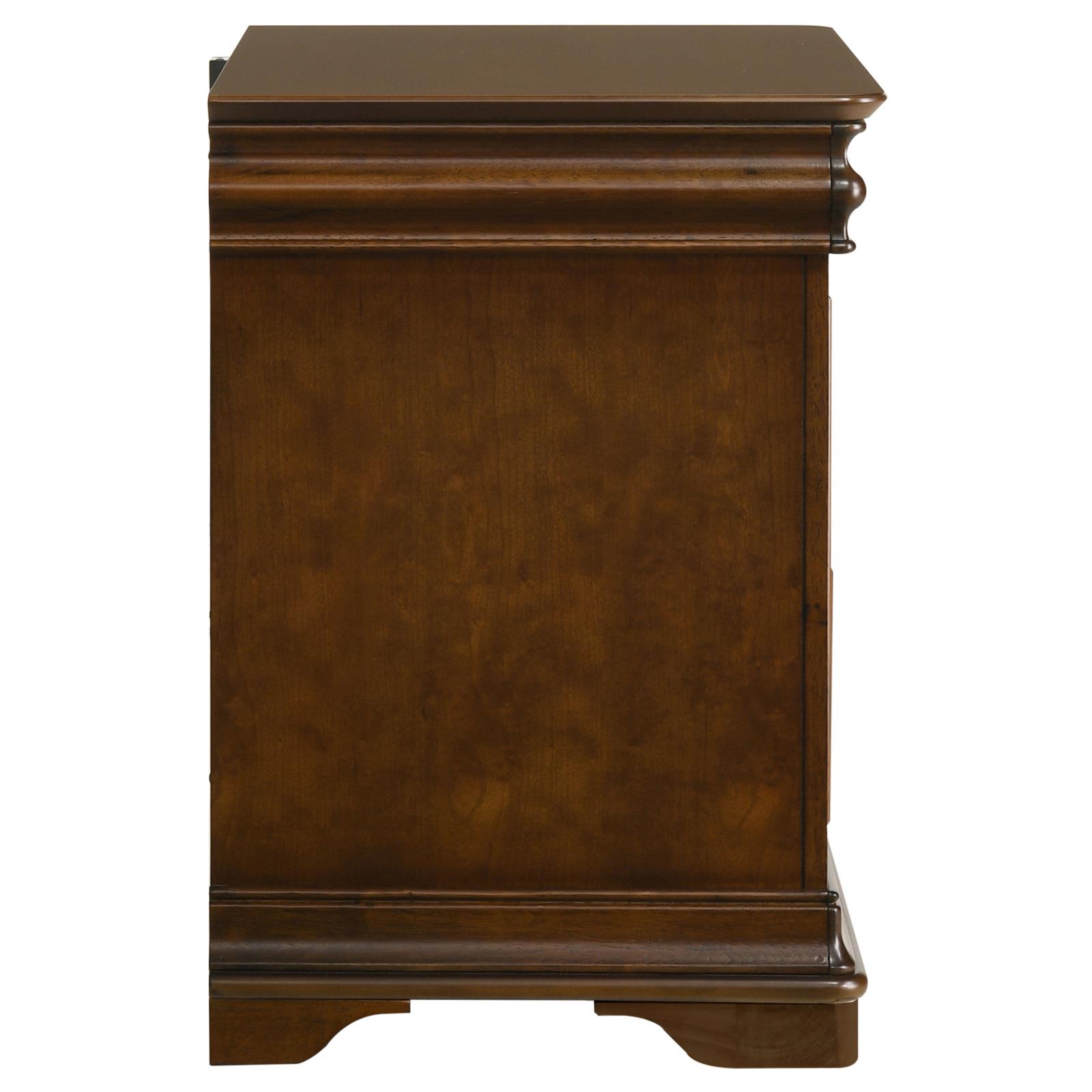 Garland 2-drawer Nightstand Bedside Table Brown Cherry - Image 9