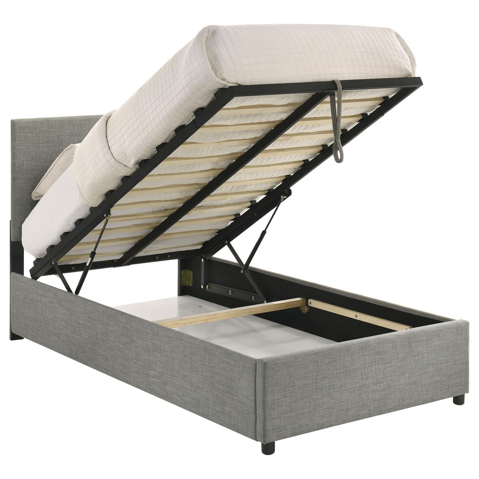 Reeves Upholstered Twin Lift-Top Storage Platform Bed - Image 6