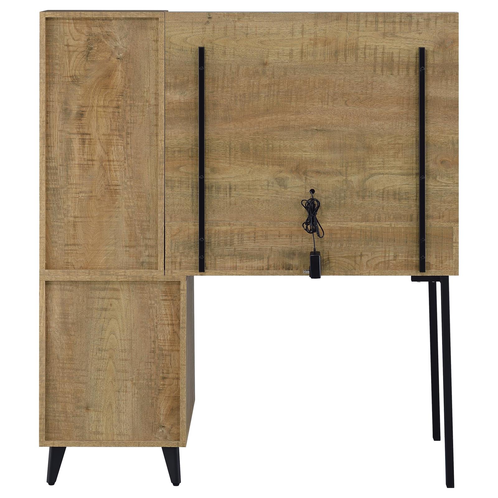 Souza 5-Drawer Makeup Vanity Table With LED Mirror Mango - Image 9