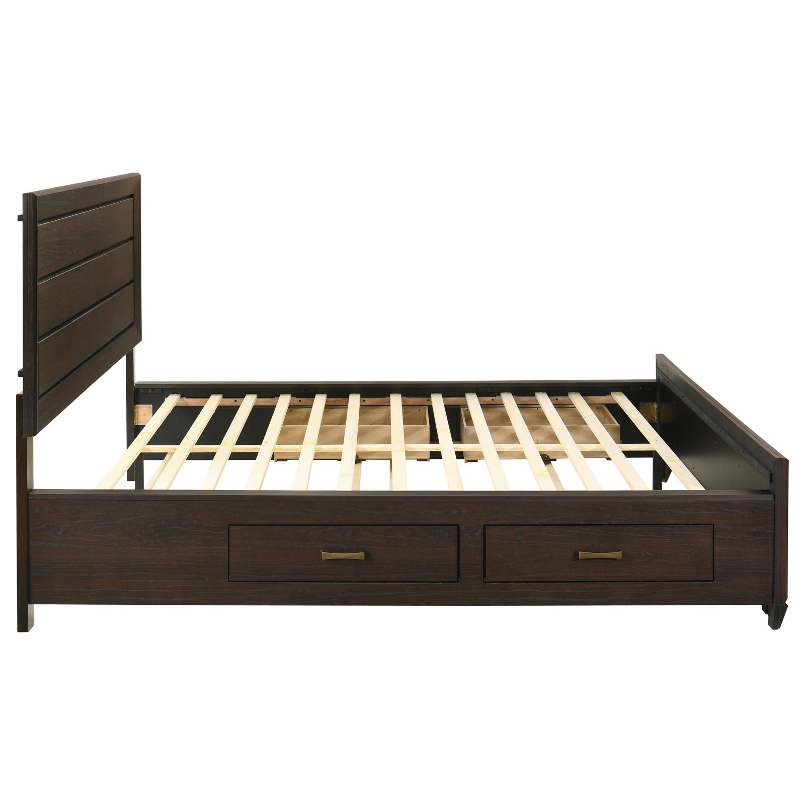 Kauffman Wood California King Storage Panel Bed Dark Cocoa - Image 10