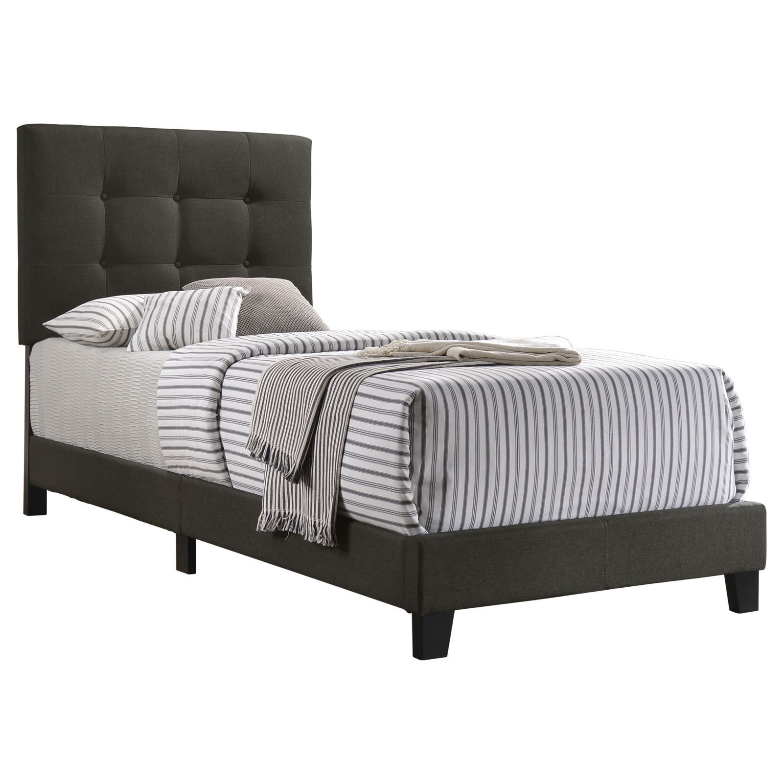 Mapes Upholstered Twin Panel Bed Charcoal - Image 3