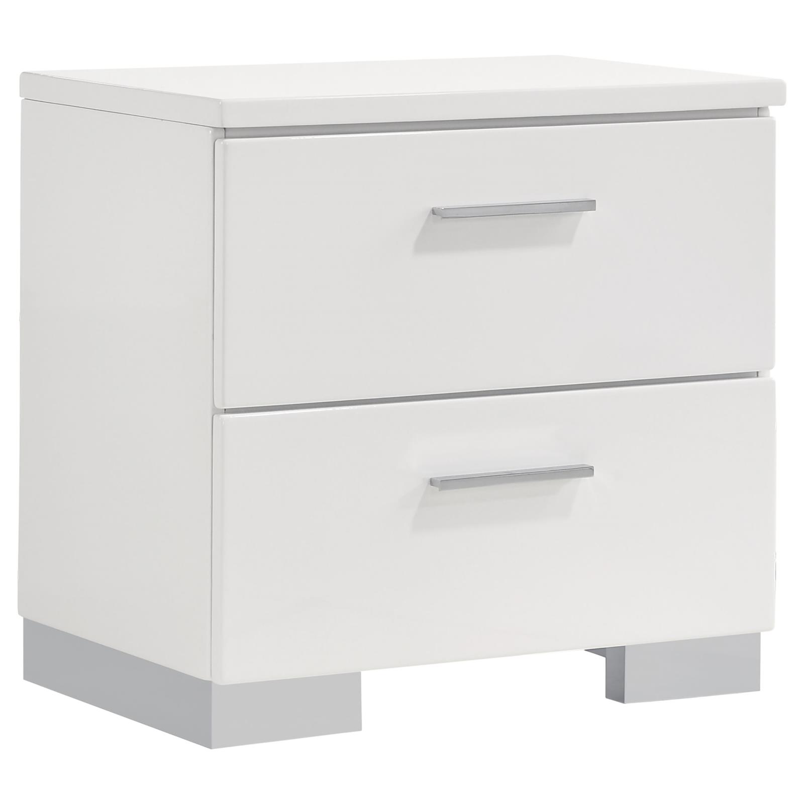 Felicity 4-piece Full Bedroom Set White High Gloss - Image 5