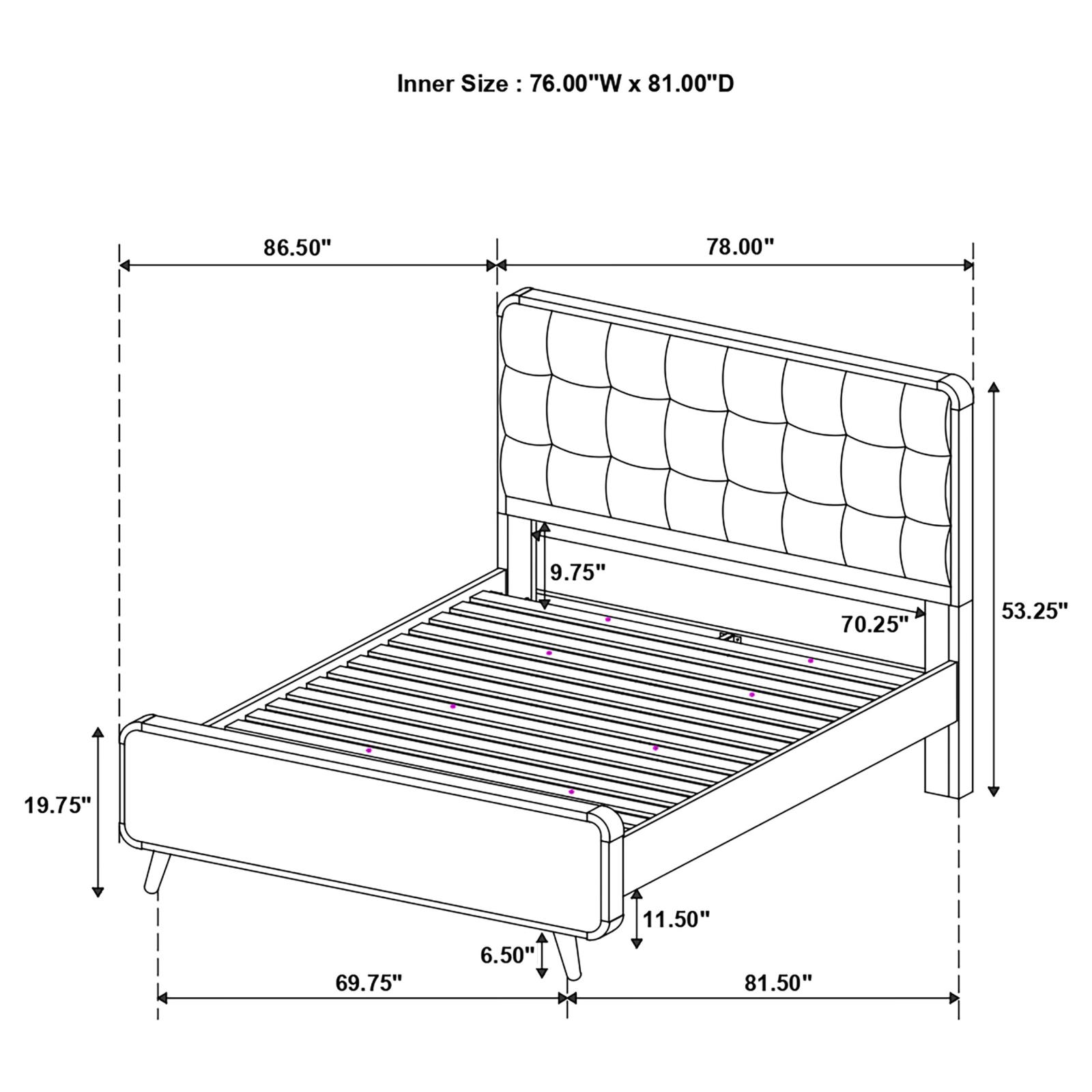 Robyn Wood Eastern King Platform Bed Light Ash - Image 14