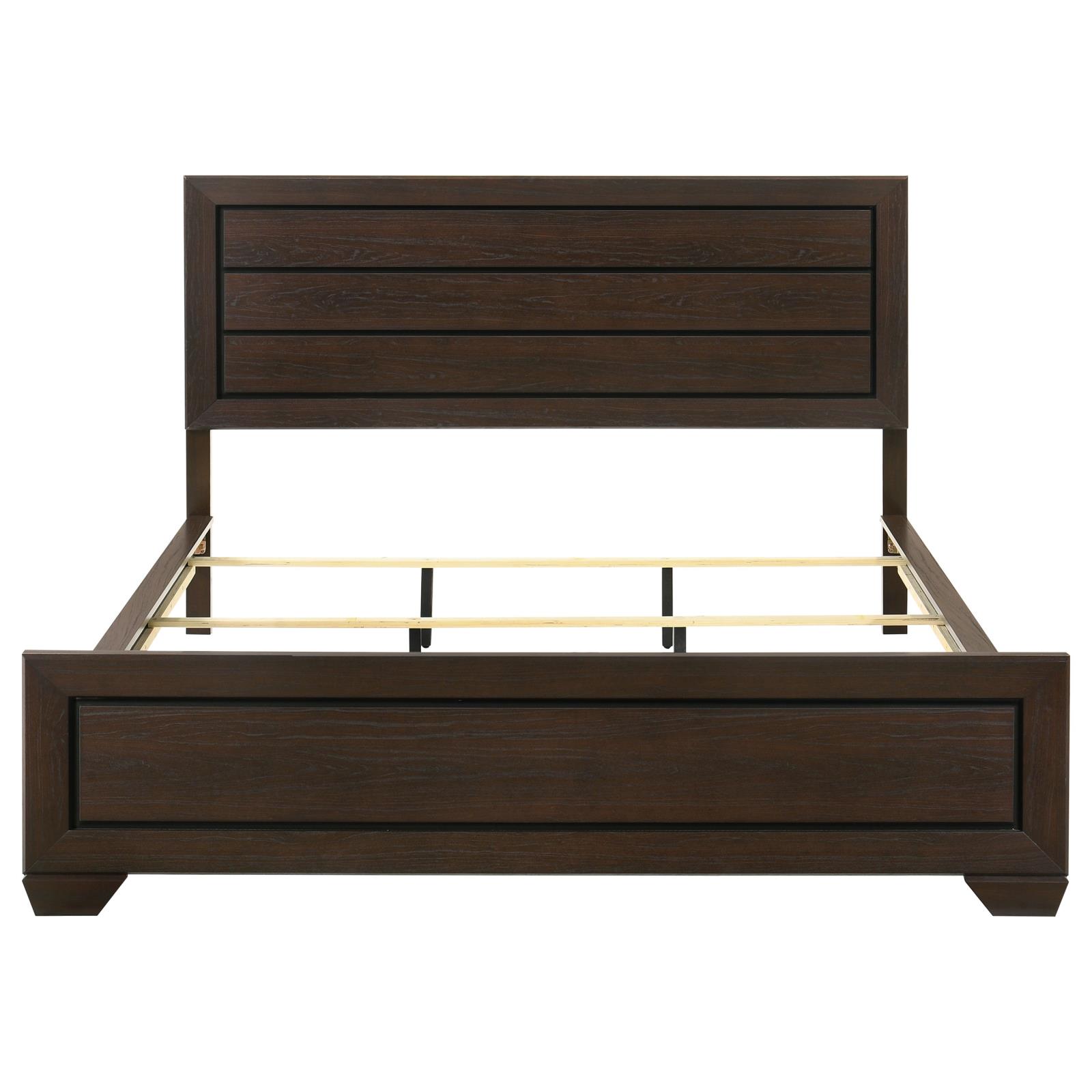Kauffman Wood California King Panel Bed Dark Cocoa - Image 4
