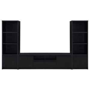 Winfield 3-piece Entertainment Center 78-inch TV Stand Black