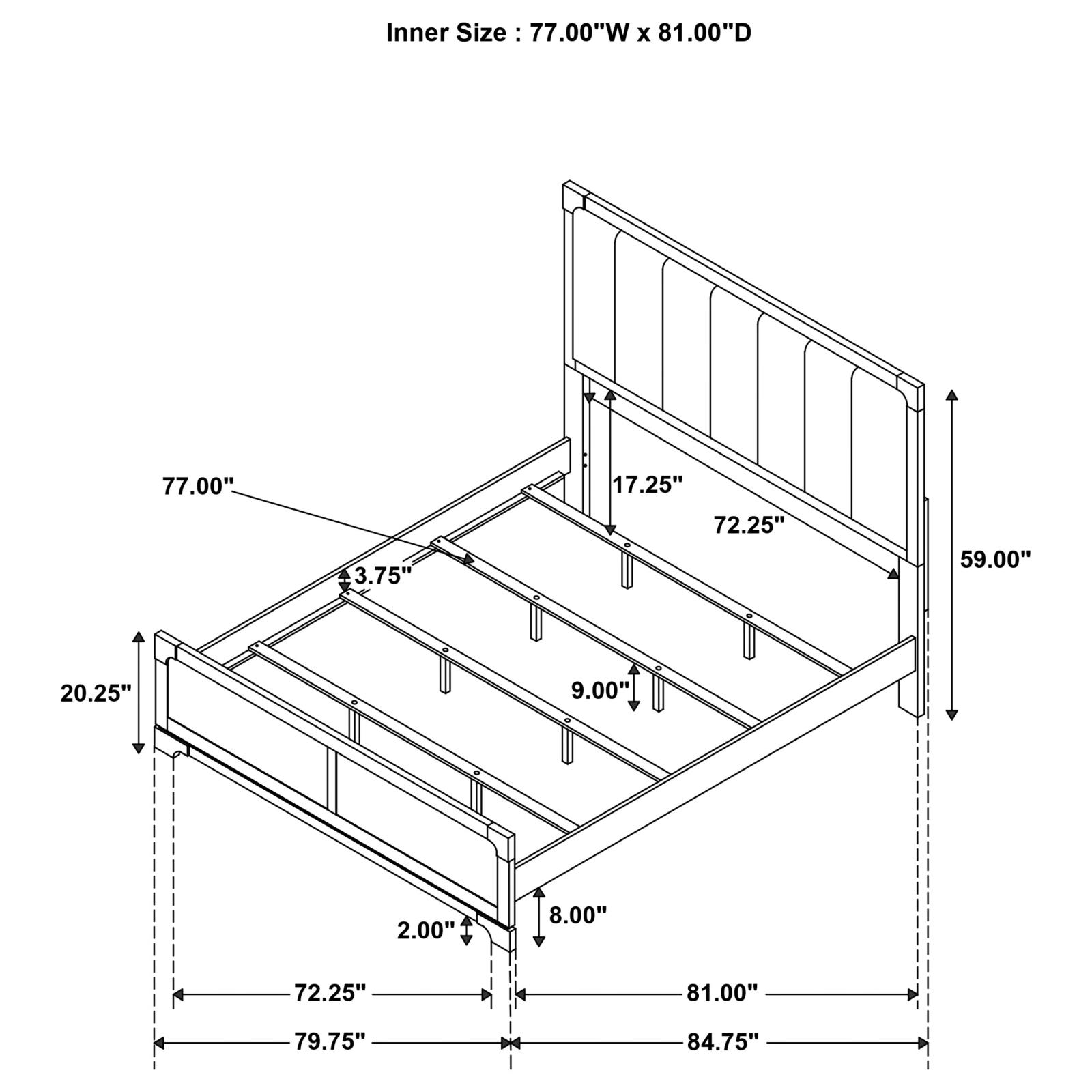 Gran Park 59-inch Eastern King Panel Bed Dark Cocoa - Image 10